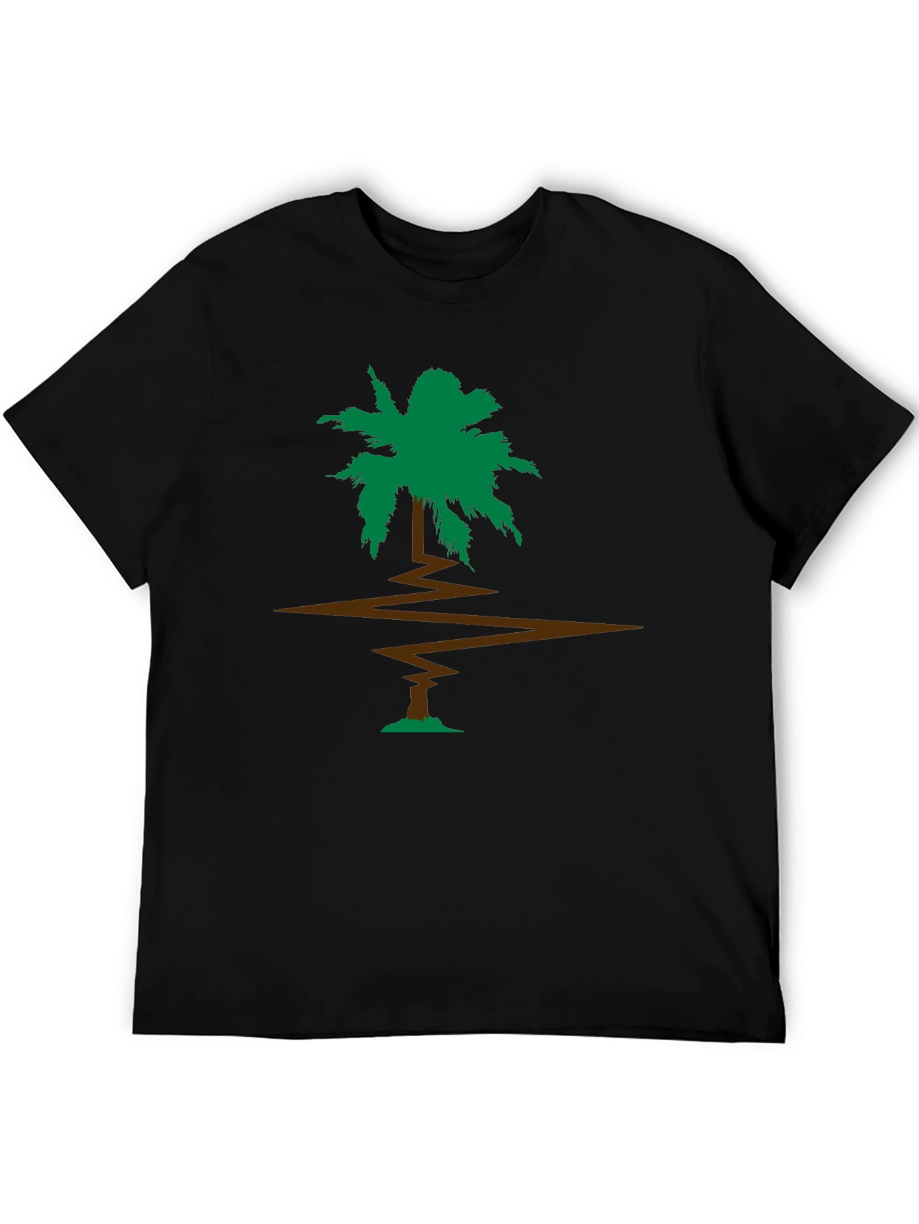 Black Palm Tree Graphic Tee - Black T-Shirt view 5