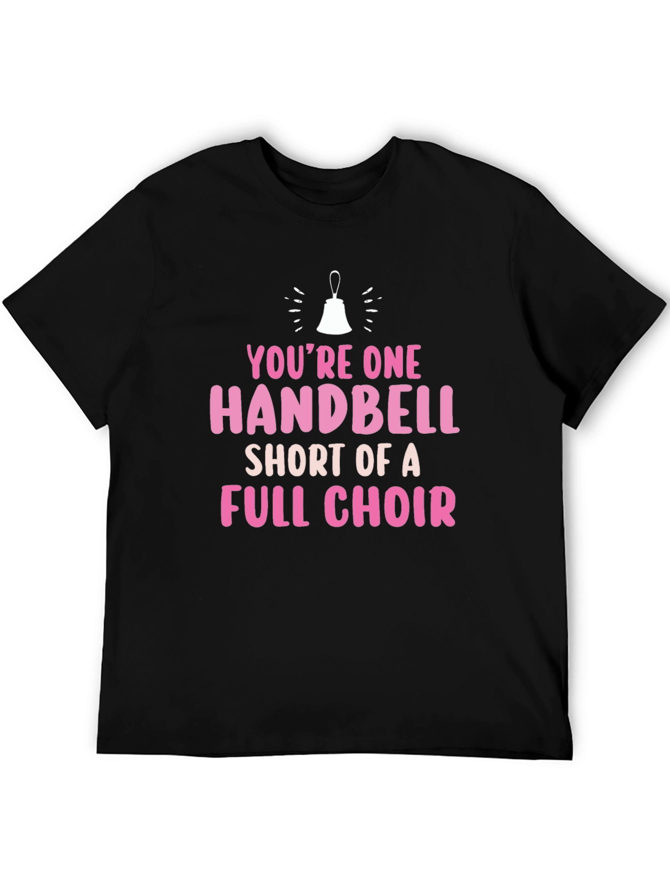 Black Handbell Choir T-Shirt - Funny Music Gift view 5