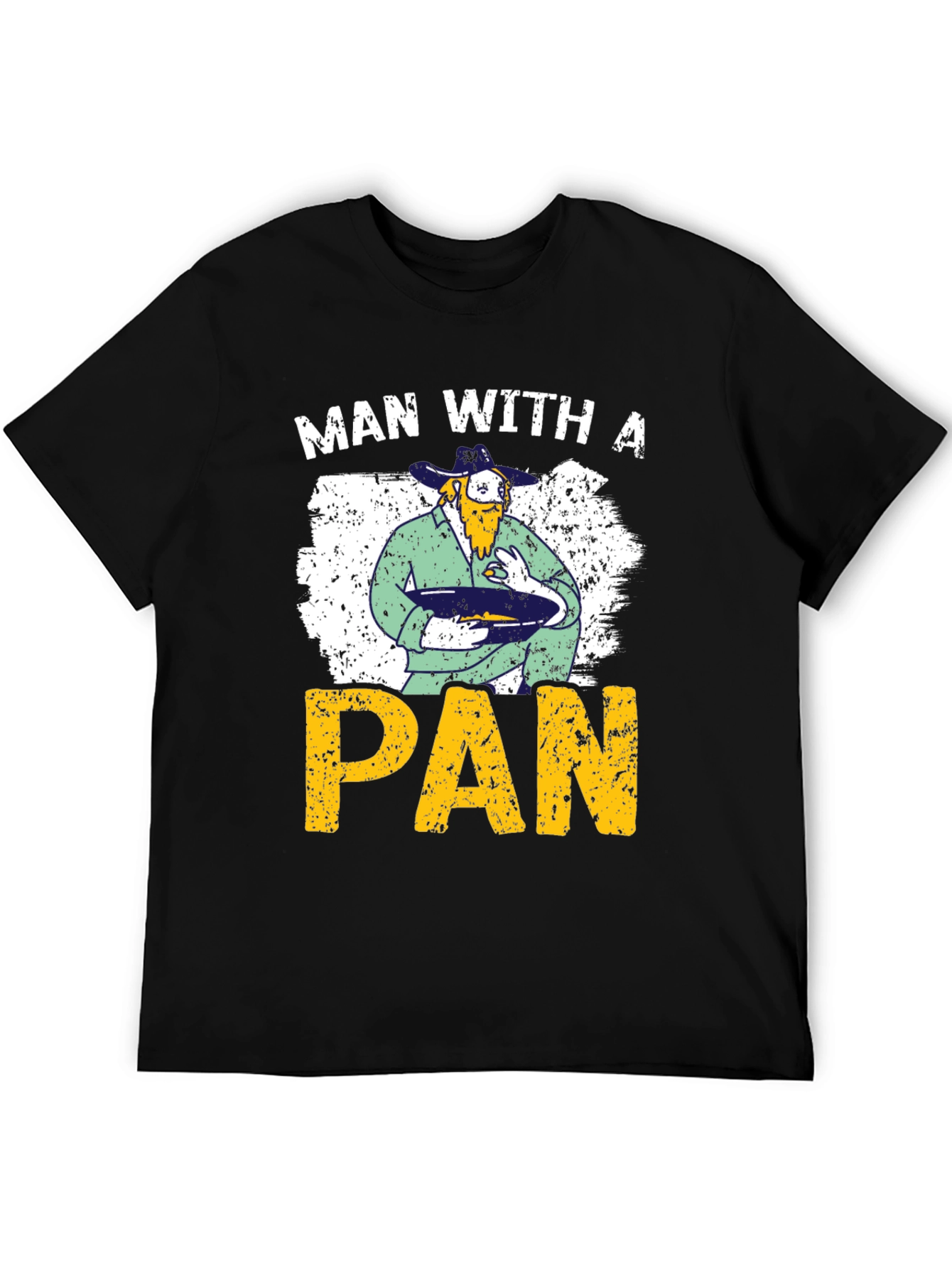 Black Man with a Pan Novelty T-Shirt view 5
