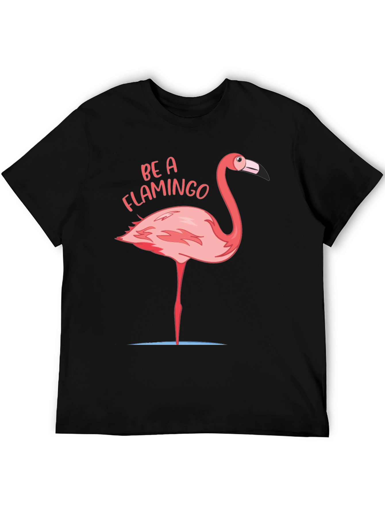 Black Be A Flamingo Graphic T-Shirt view 5