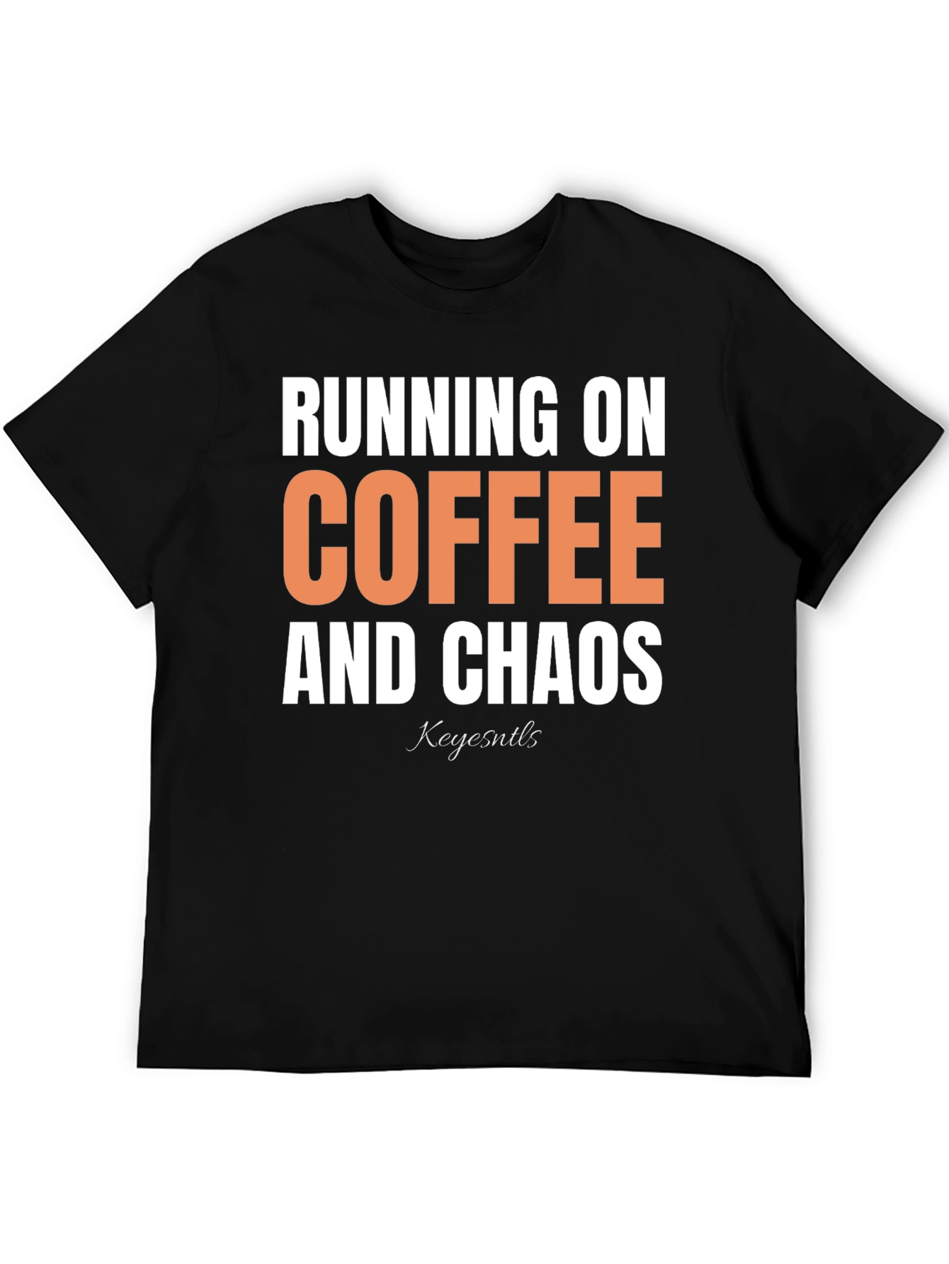 Black Running on Coffee and Chaos Graphic Tee view 5