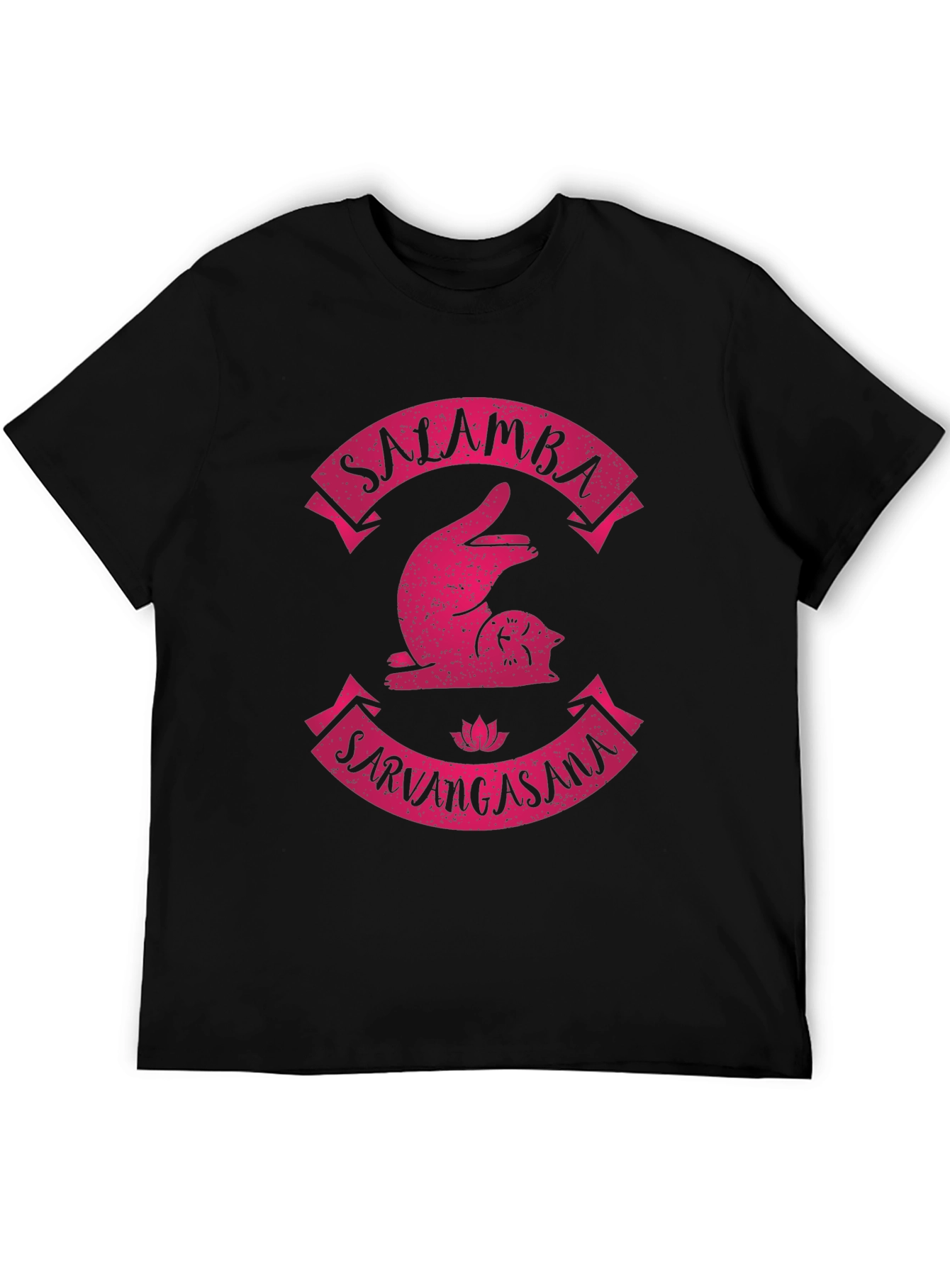 Black Salamba Sarvangasana Yoga T-Shirt view 5