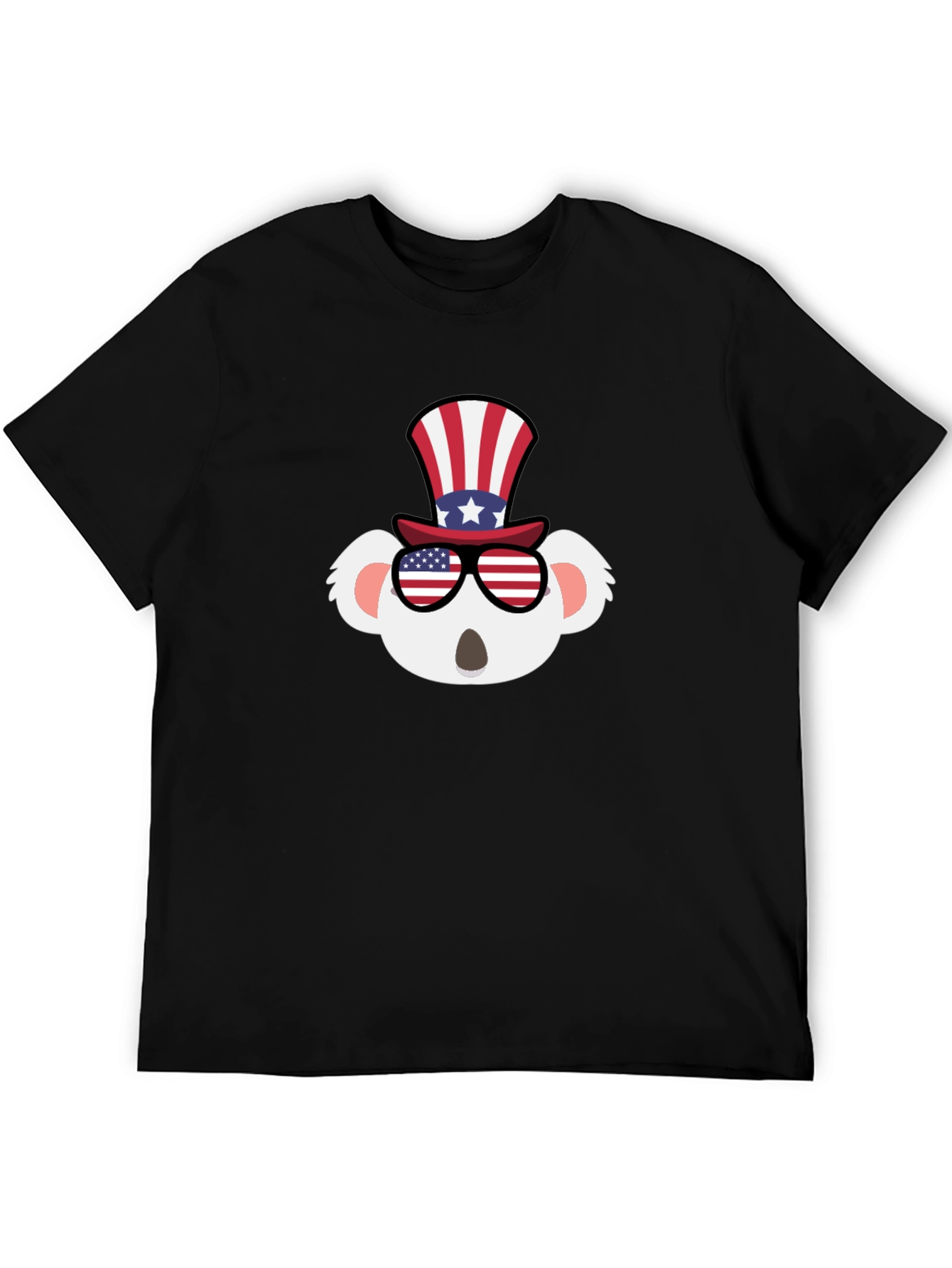 Black Patriotic Koala T-Shirt - USA Pride! view 5