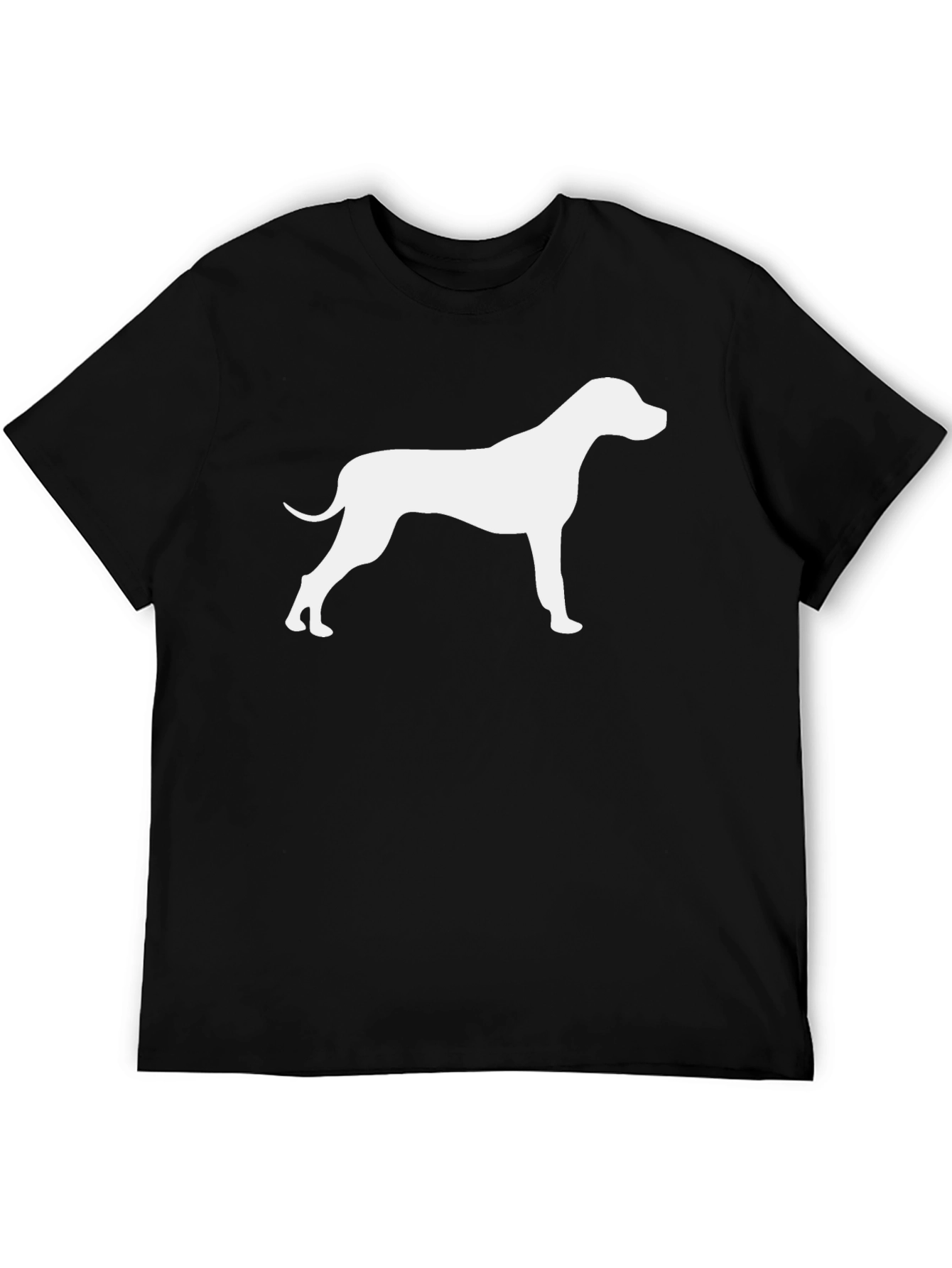 Black Dog Silhouette Black T-Shirt view 5