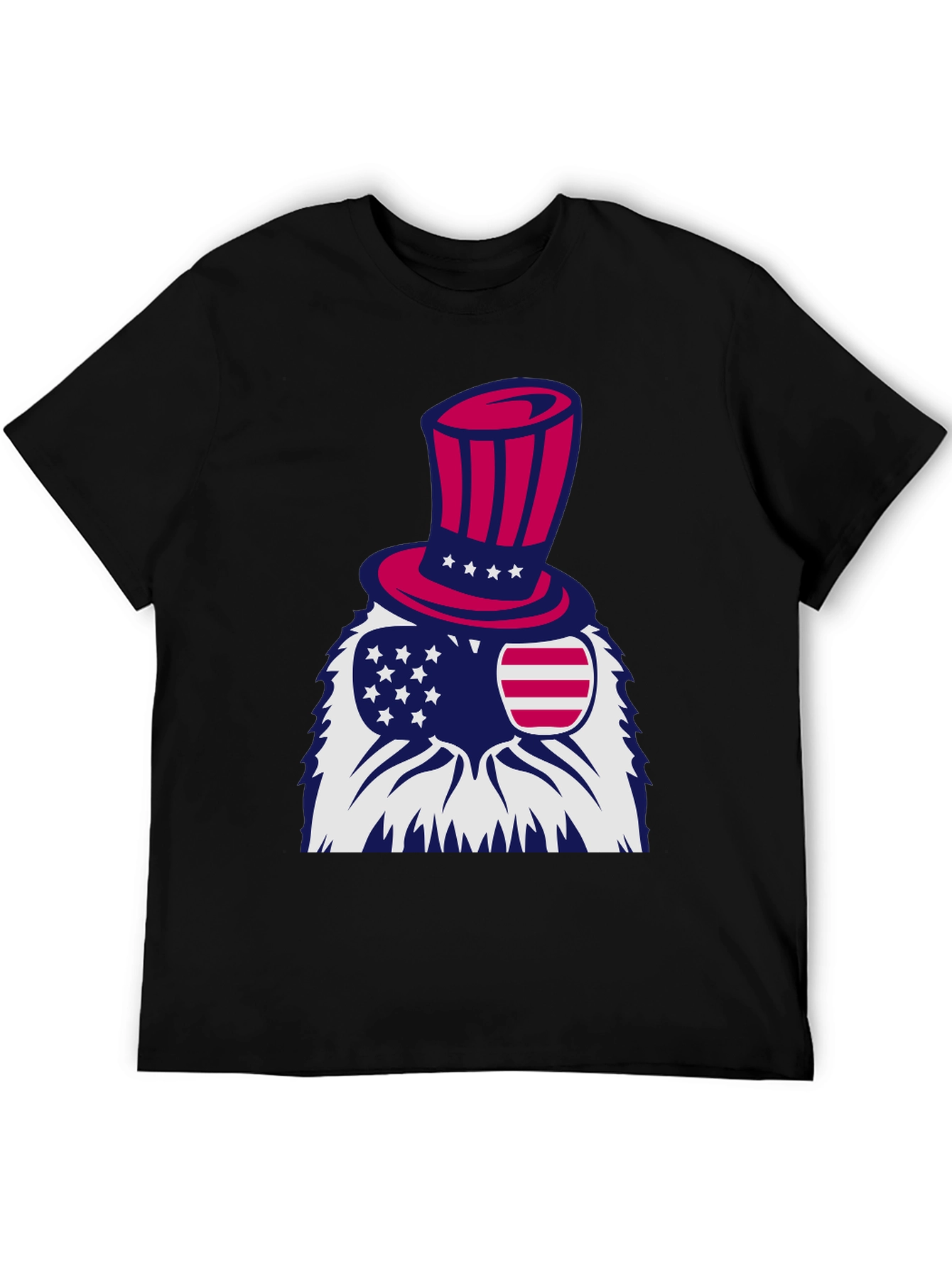 Black Patriotic Eagle T-Shirt - Stars and Stripes Design view 5