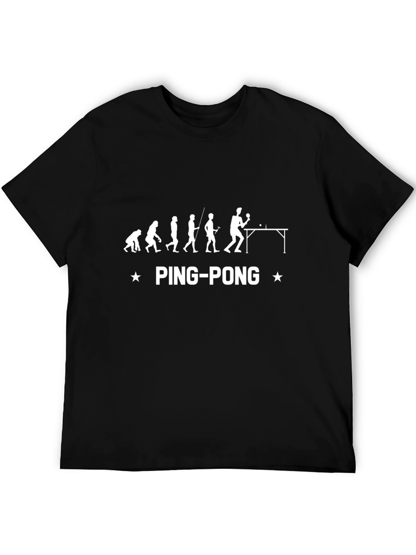 Black Evolution of Ping Pong Black T-Shirt view 5