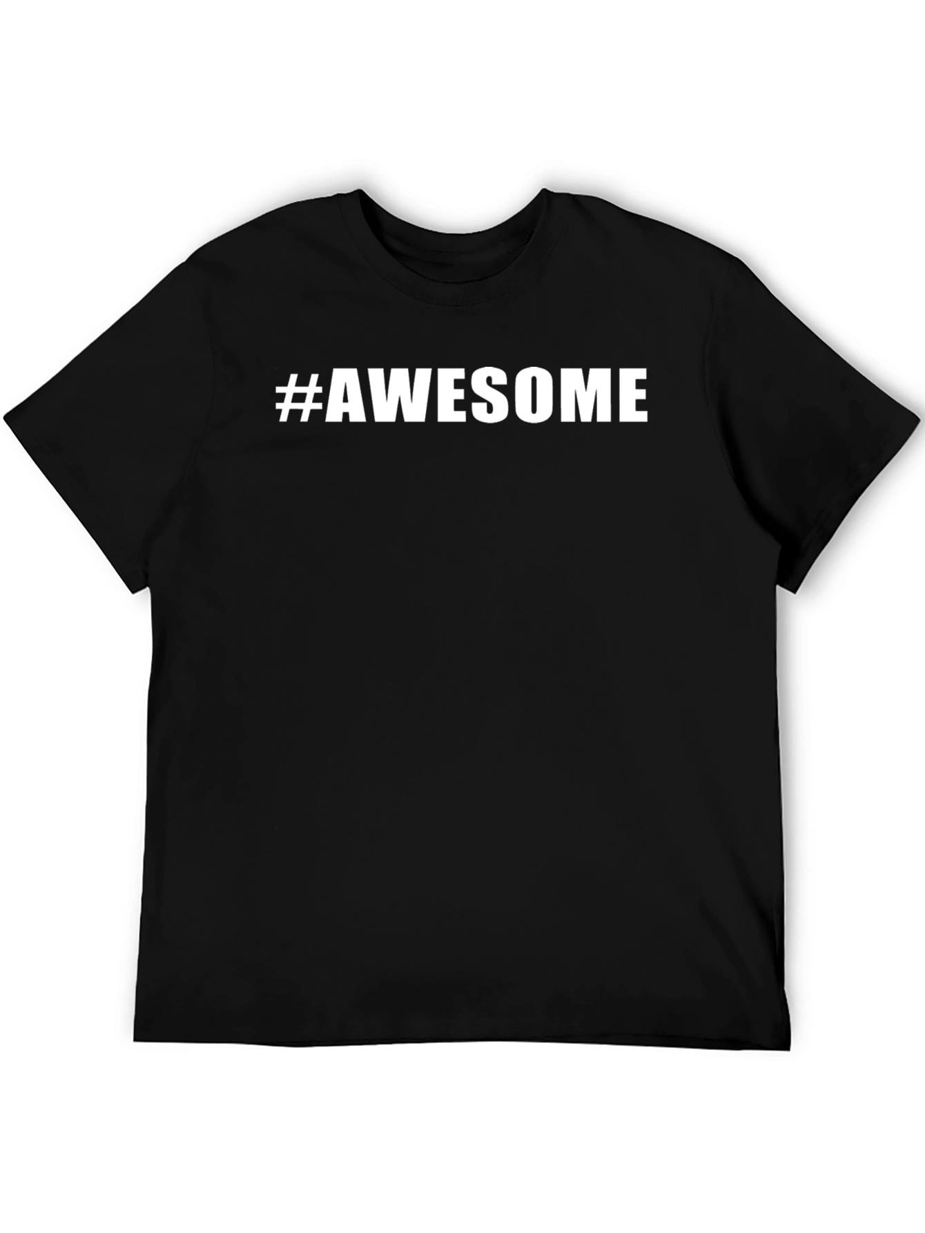 Black #Awesome Black T-Shirt - Trendy Casual Wear view 5