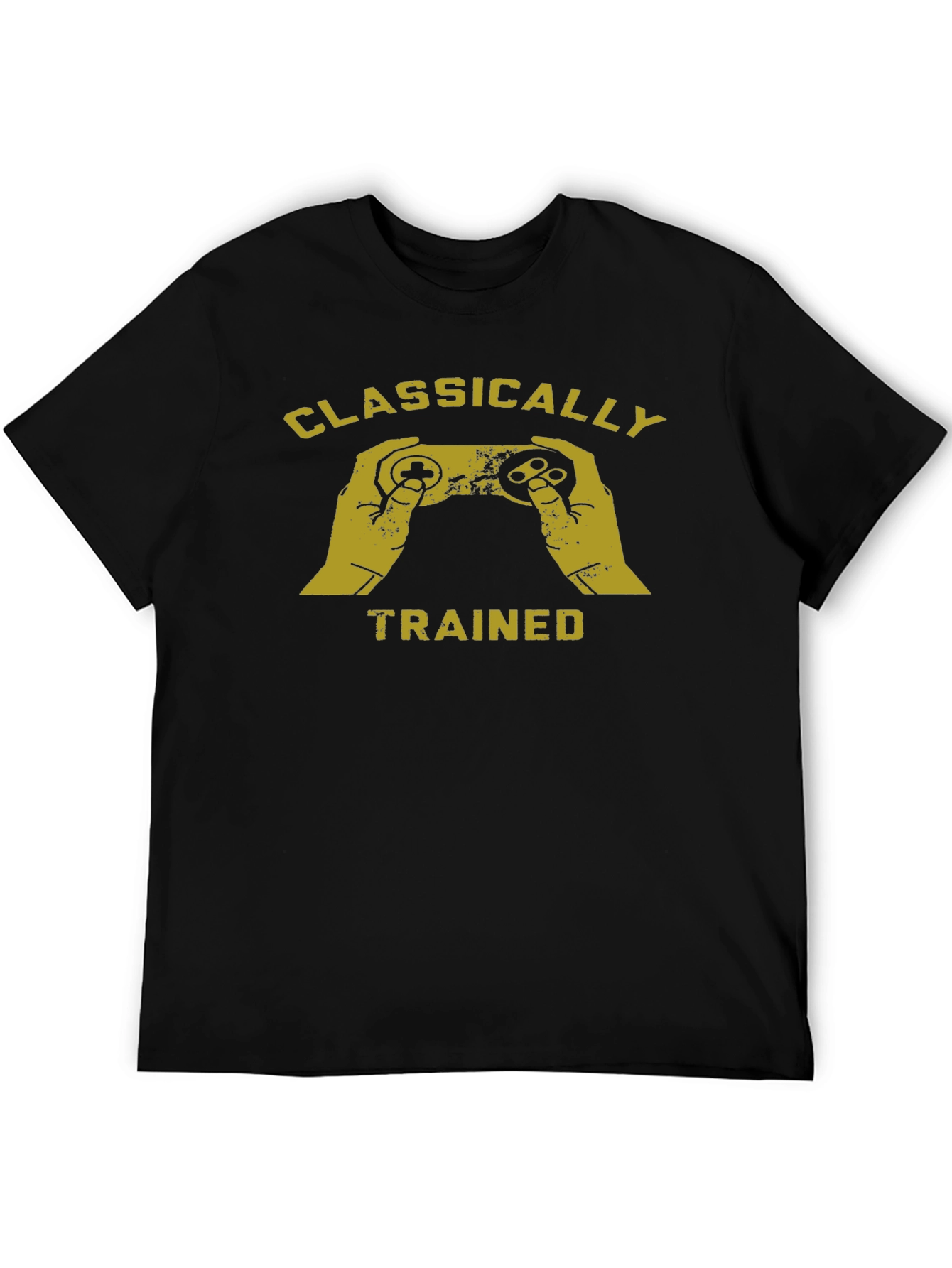 Black Classically Trained Gamer T-Shirt - Retro Gaming Tee view 5