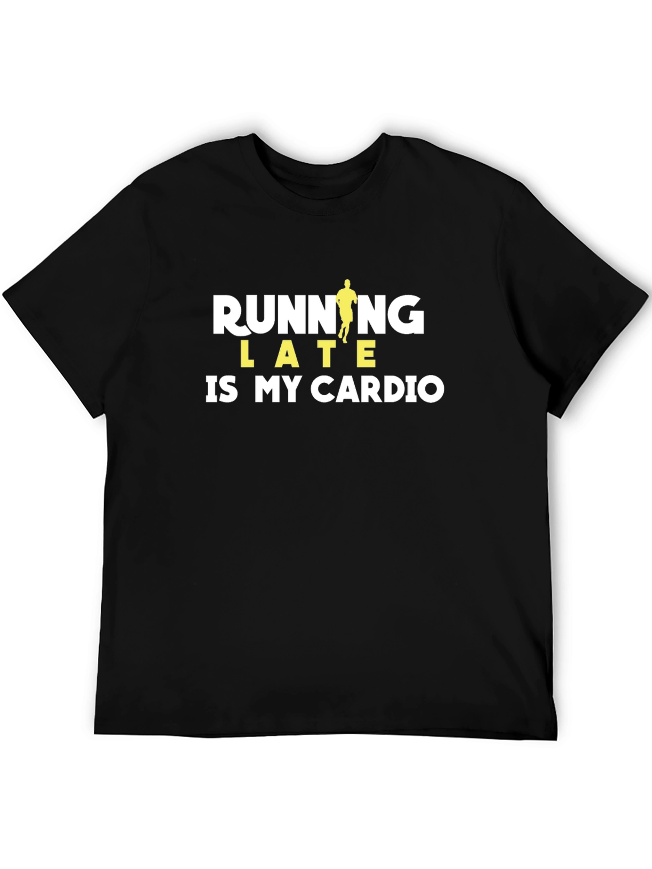 Black Running Late Cardio Graphic T-Shirt view 5