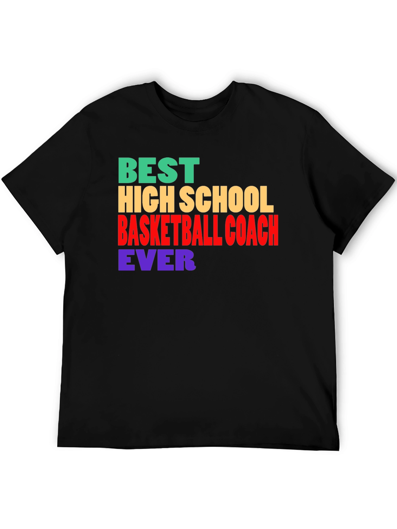 Black Best Basketball Coach Ever T-Shirt view 5
