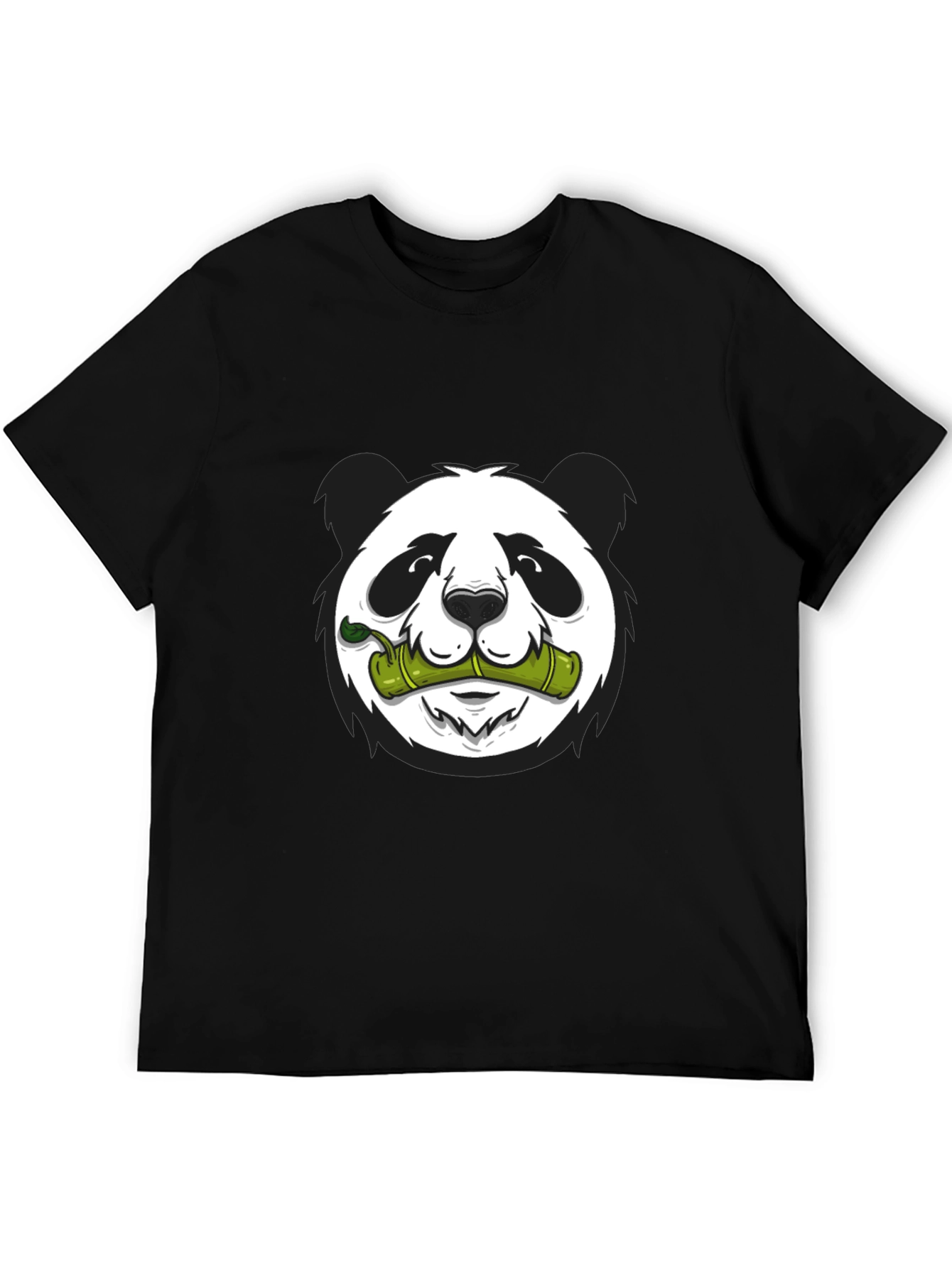 Black Panda Bamboo Graphic Tee - Cool Casual Comfort view 5
