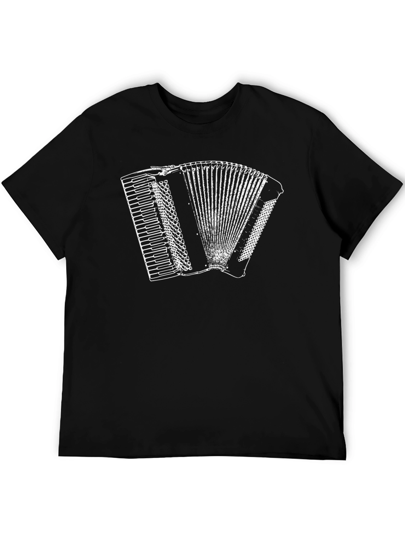 Black Accordion Graphic Print Black Tee view 5