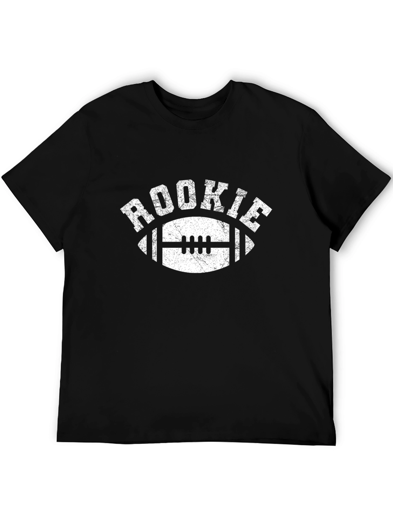 Black Rookie Football T-Shirt - Black view 5