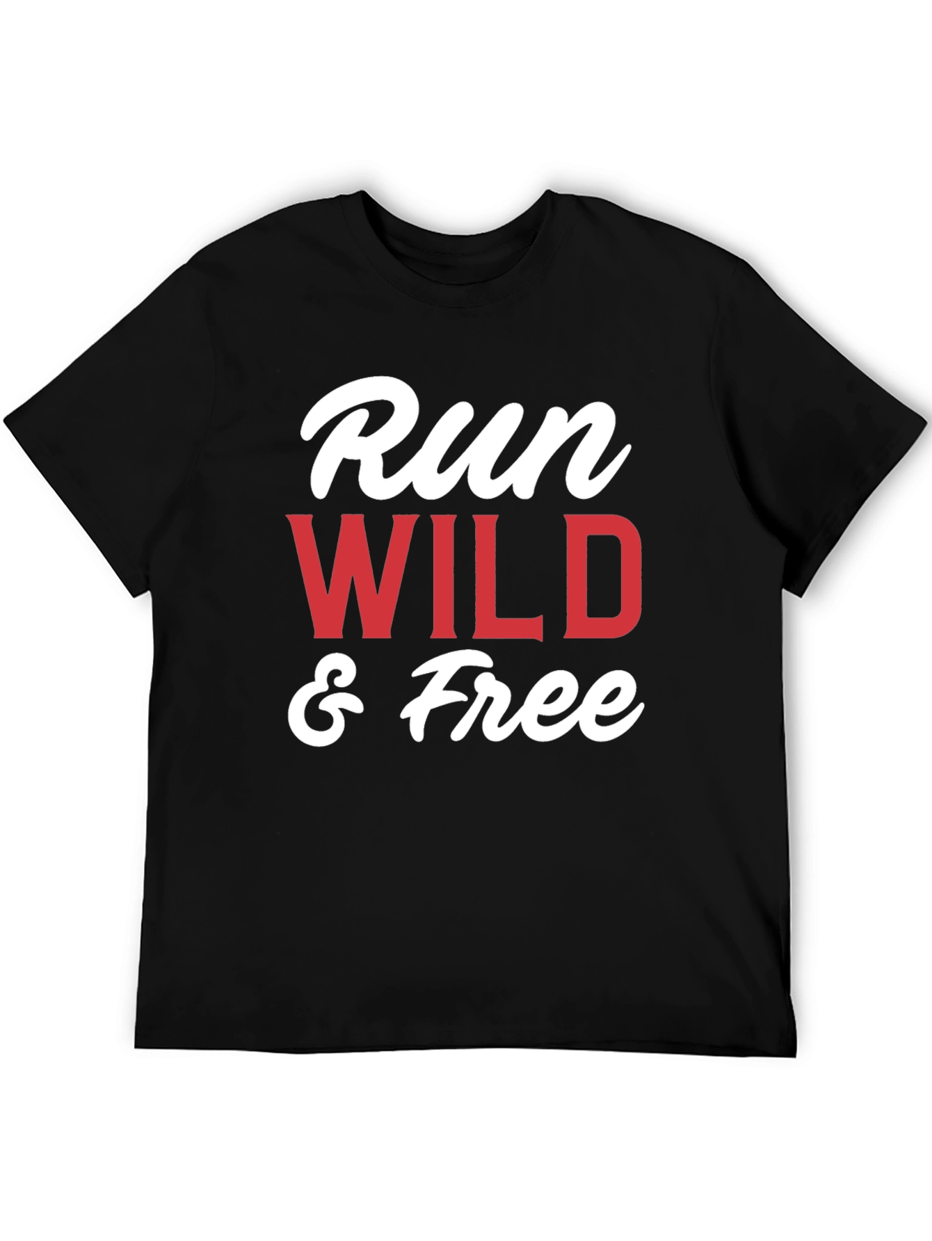 Black Run Wild & Free Graphic T-Shirt - Black view 5