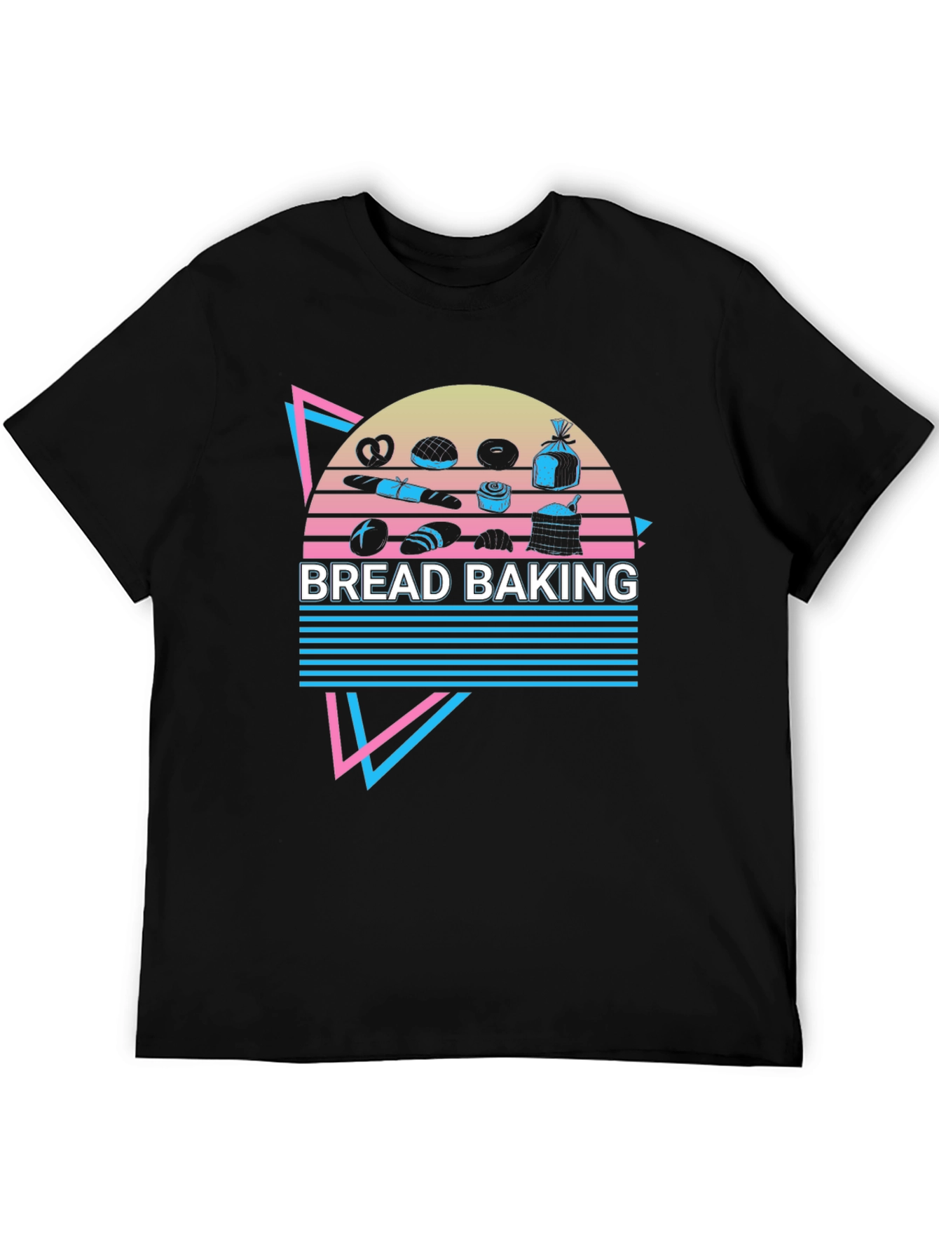 Black Retro Bread Baking Graphic Tee view 5