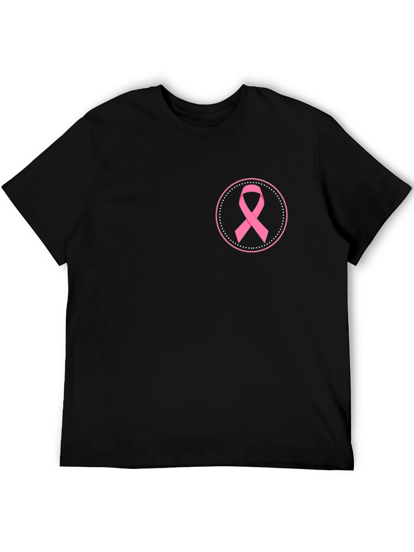 Black Breast Cancer Awareness Ribbon T-Shirt view 5