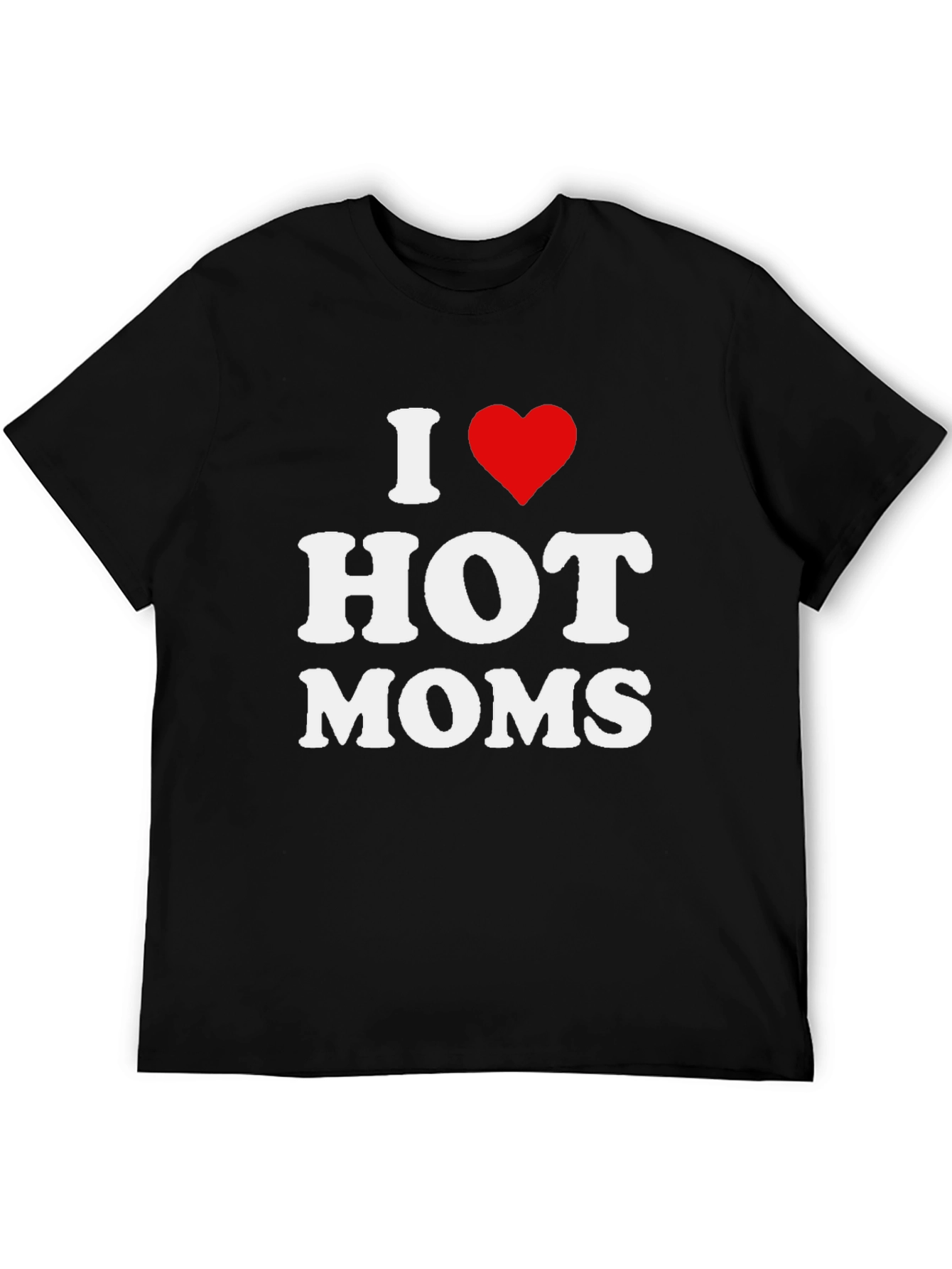 Black I Heart Hot Moms Black T-Shirt view 5