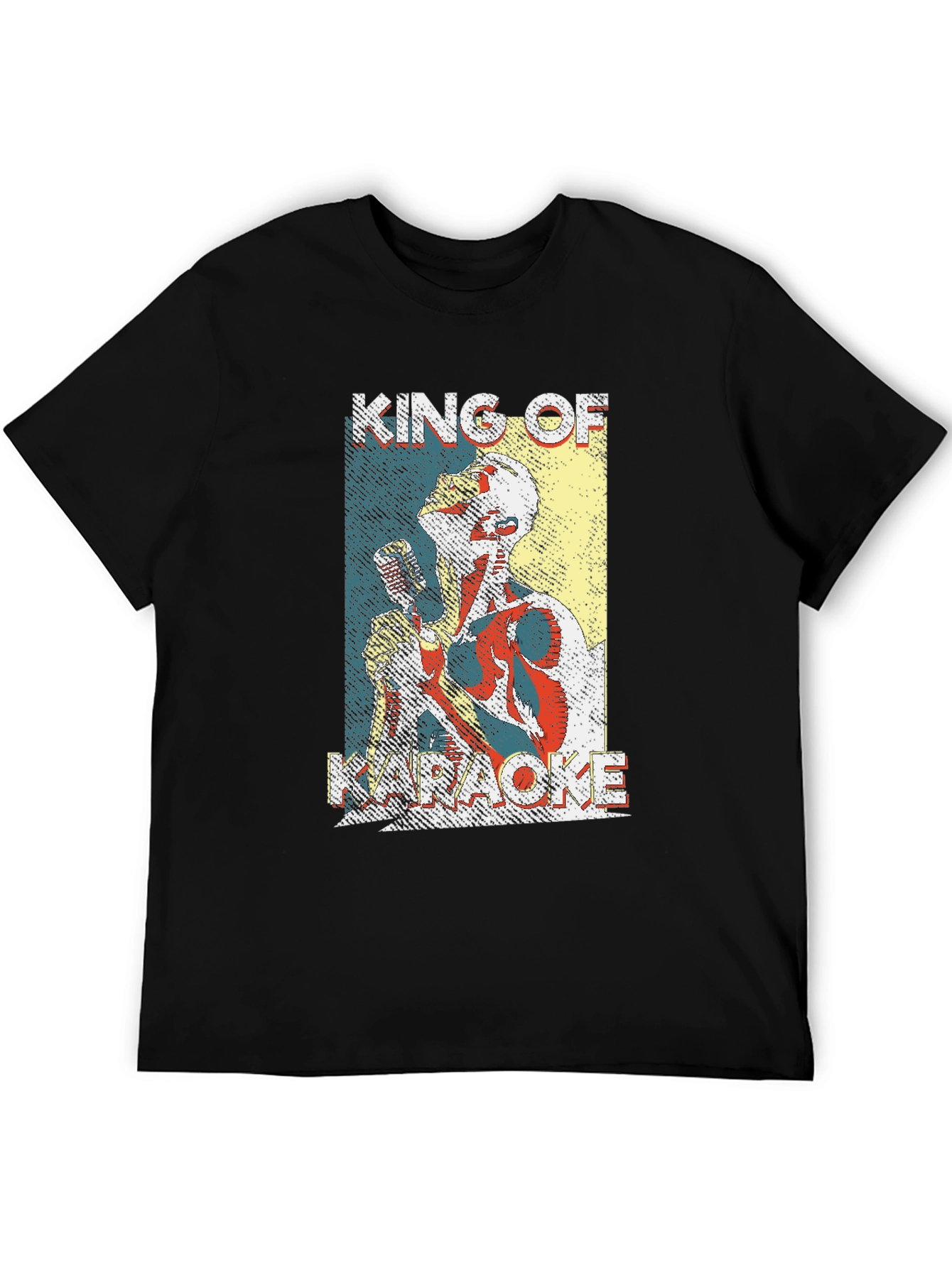 Black King of Karaoke Black T-Shirt view 5