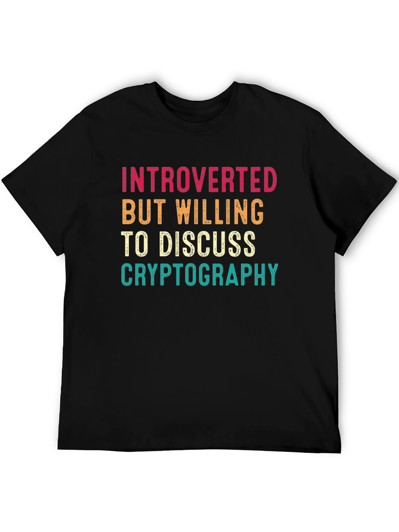 Black Introverted Cryptography Enthusiast T-Shirt view 5