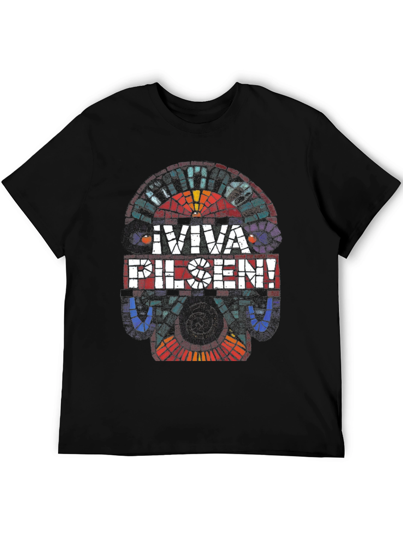 Black Viva Pilsen T-Shirt - Unique Graphic Tee view 5