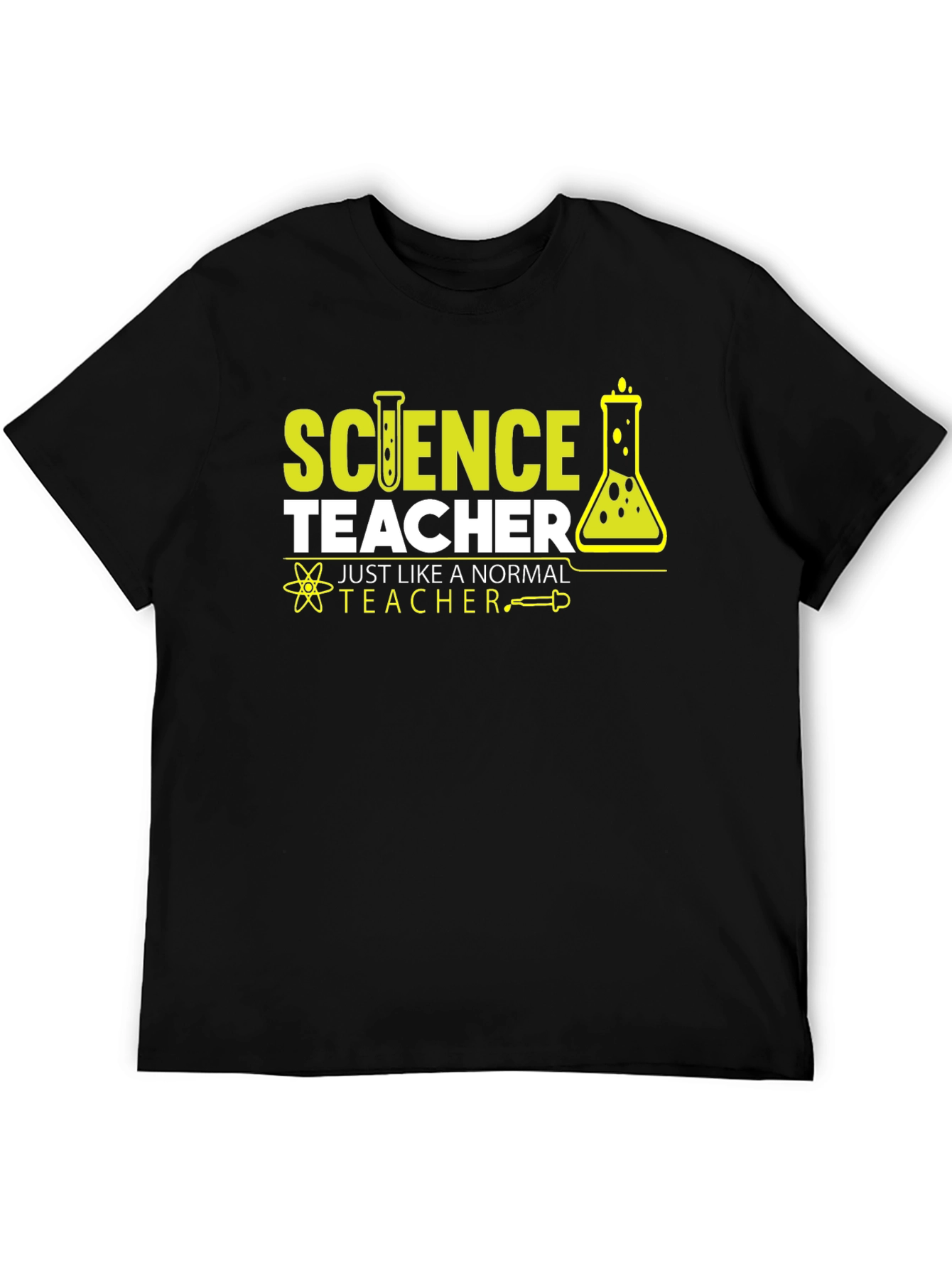 Black Science Teacher Novelty Graphic T-Shirt view 5