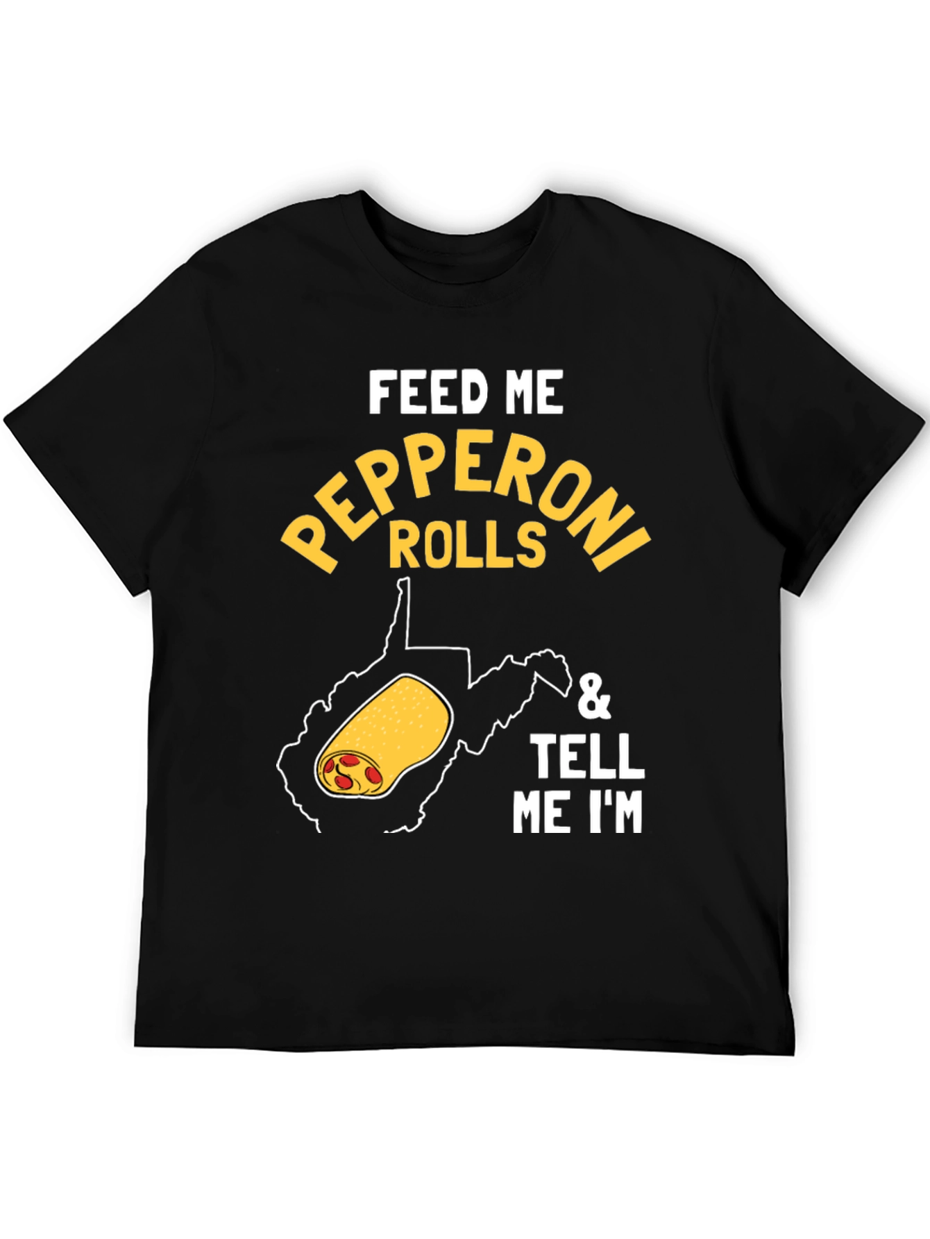 Black Feed Me Pepperoni Rolls Graphic Tee view 5