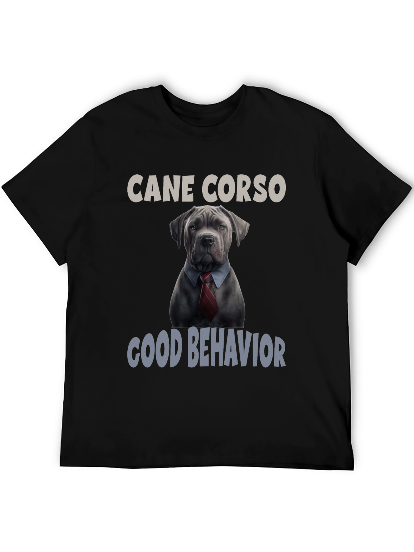 Black Cane Corso Good Behavior T-Shirt view 5