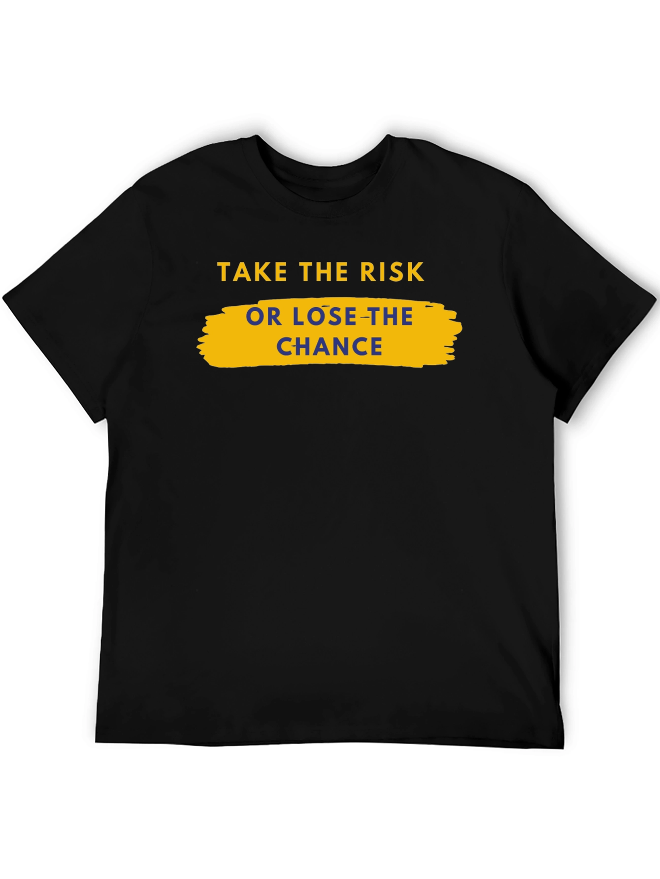 Black Take the Risk Graphic Tee - Motivational Shirt view 5