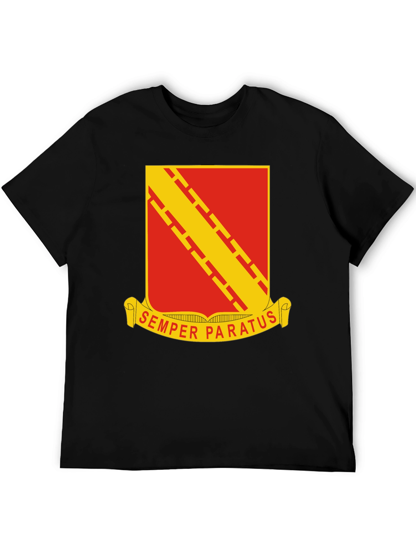 Black Semper Paratus T-Shirt - Military Graphic Tee view 5