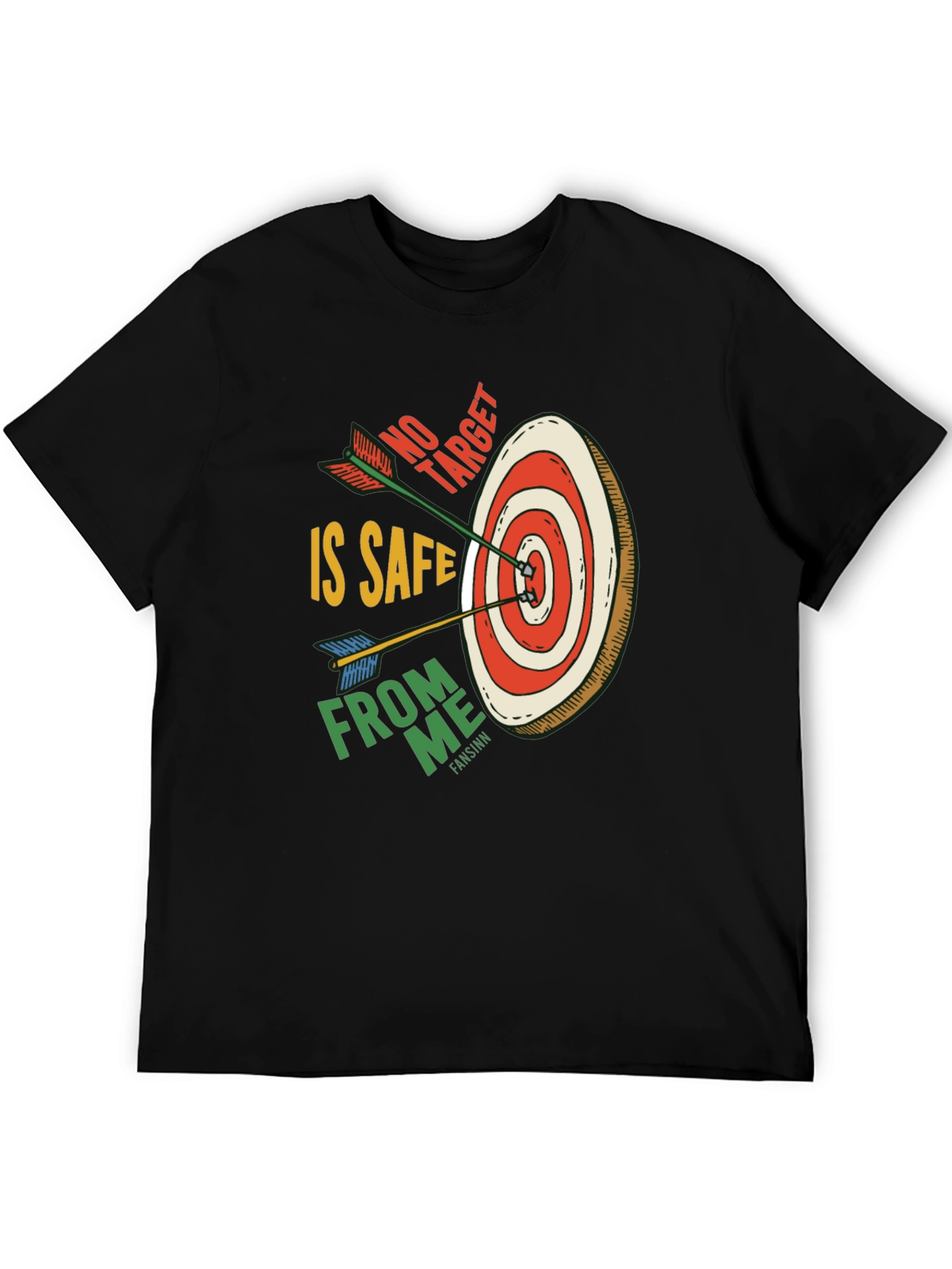 Black Target Practice Graphic Tee: No Target is Safe view 5