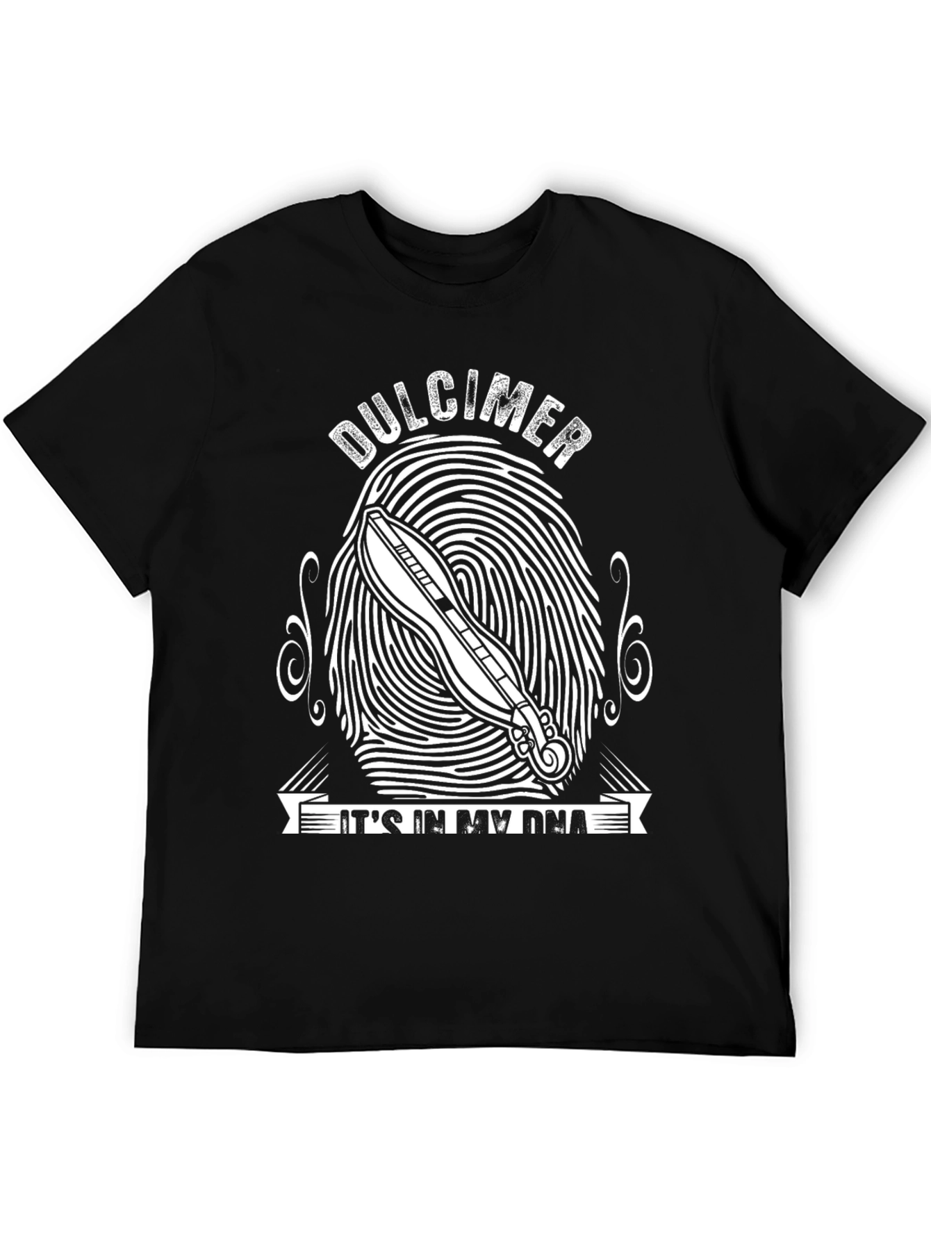 Black Dulcimer DNA T-Shirt - Music Lover Tee view 5
