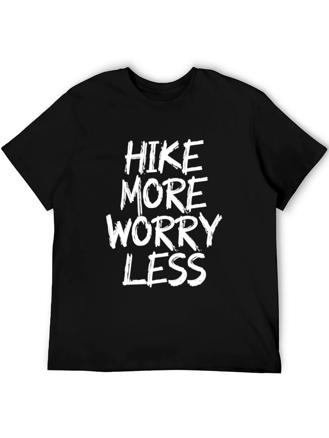 Black Hike More Worry Less Graphic Tee view 5