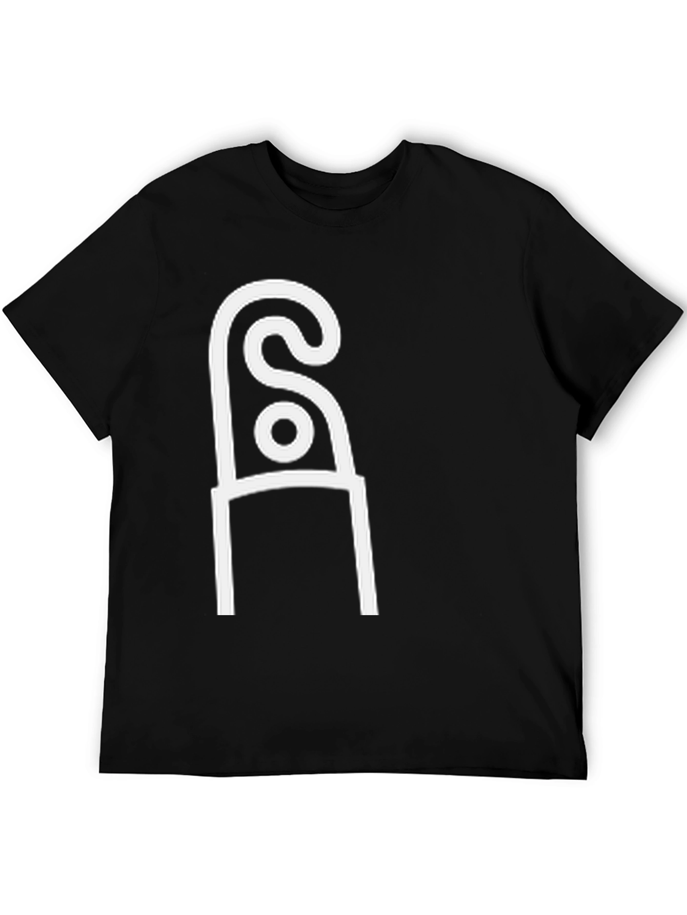 Black Abstract Symbol T-Shirt - Modern Minimalist Design view 5