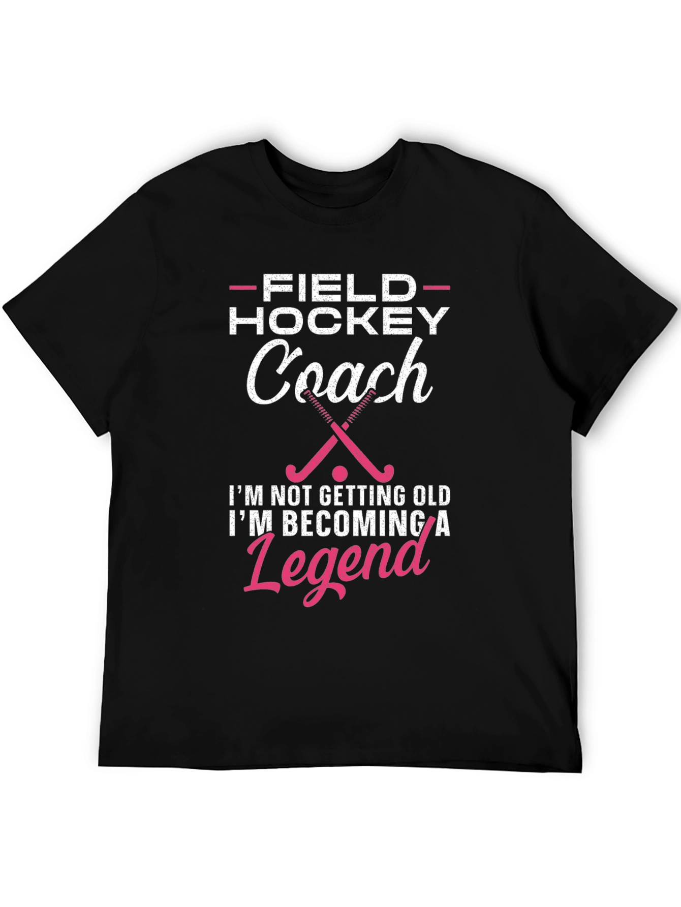 Black Field Hockey Coach Legend T-Shirt view 5