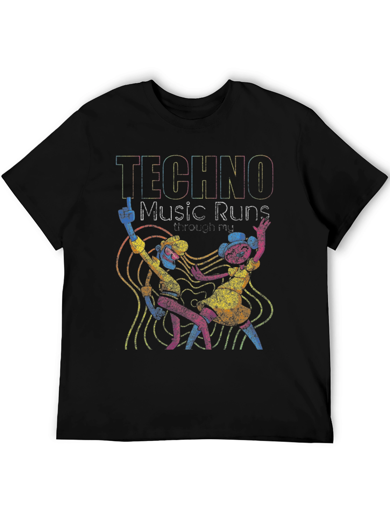 Techno Music Graphic T-Shirt - Dance Your Heart Out - 5
