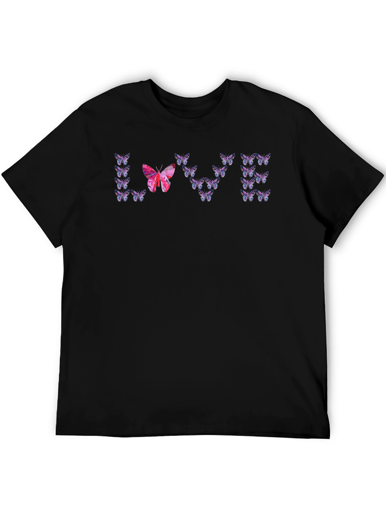 Black Butterfly Love T-Shirt - Unique Graphic Tee view 5