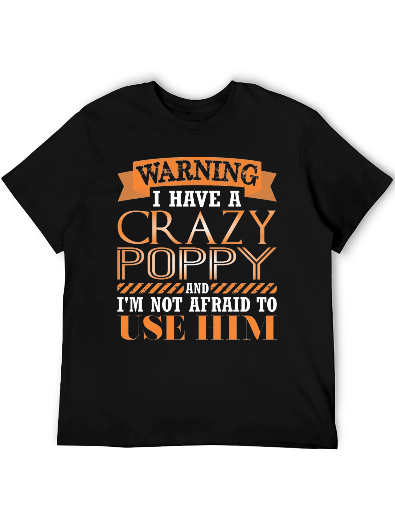 Black Crazy Poppy Graphic Tee - Gift for Grandfathers view 5