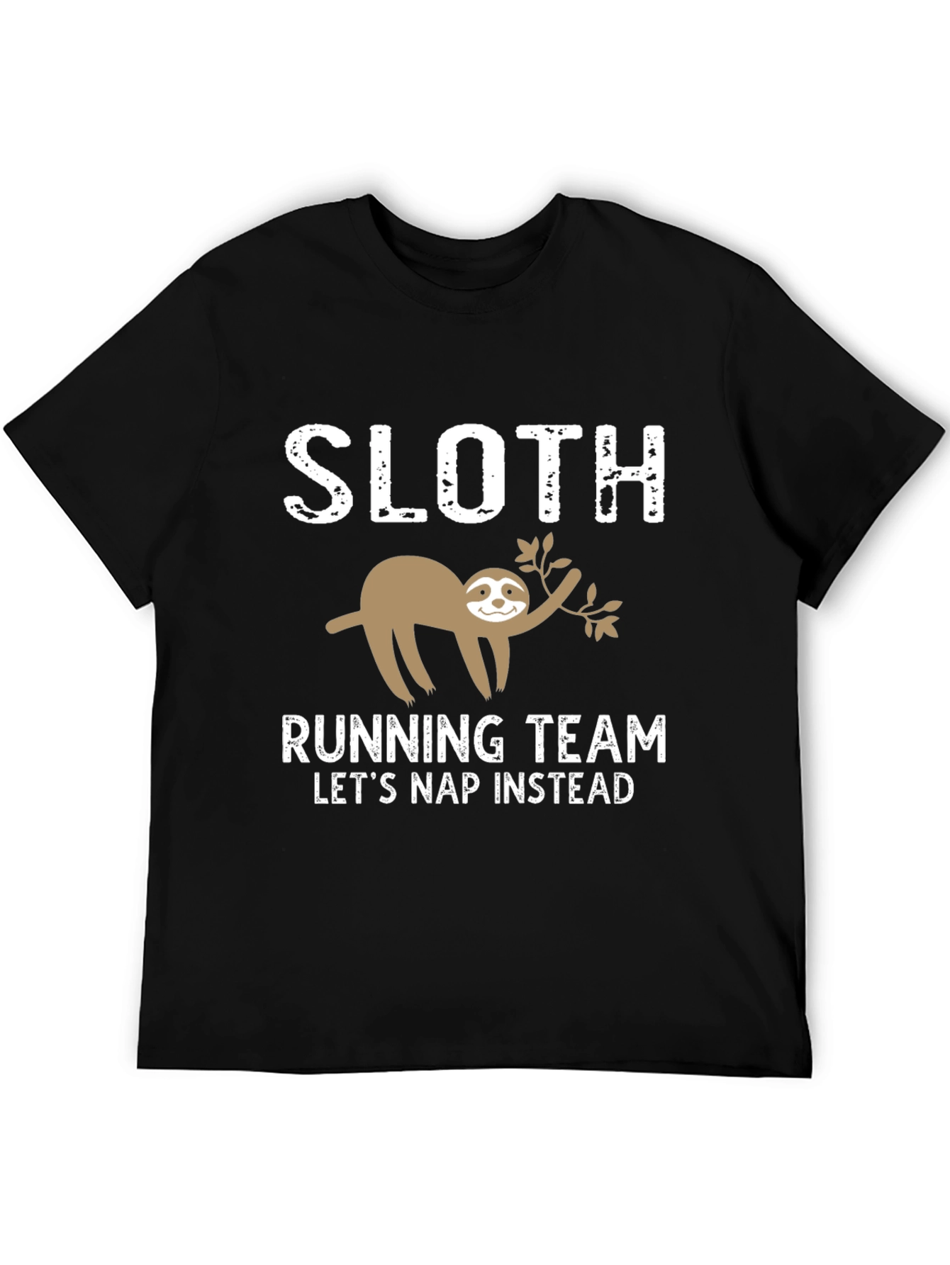 Black Sloth Running Team Black Graphic T-Shirt view 5