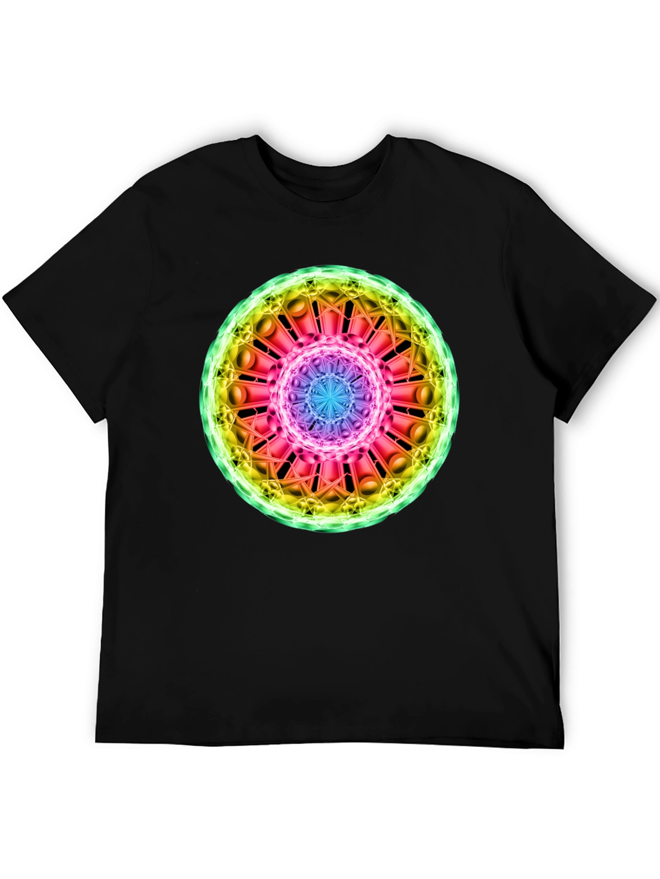 Black Cosmic Mandala Graphic Tee - Black view 5