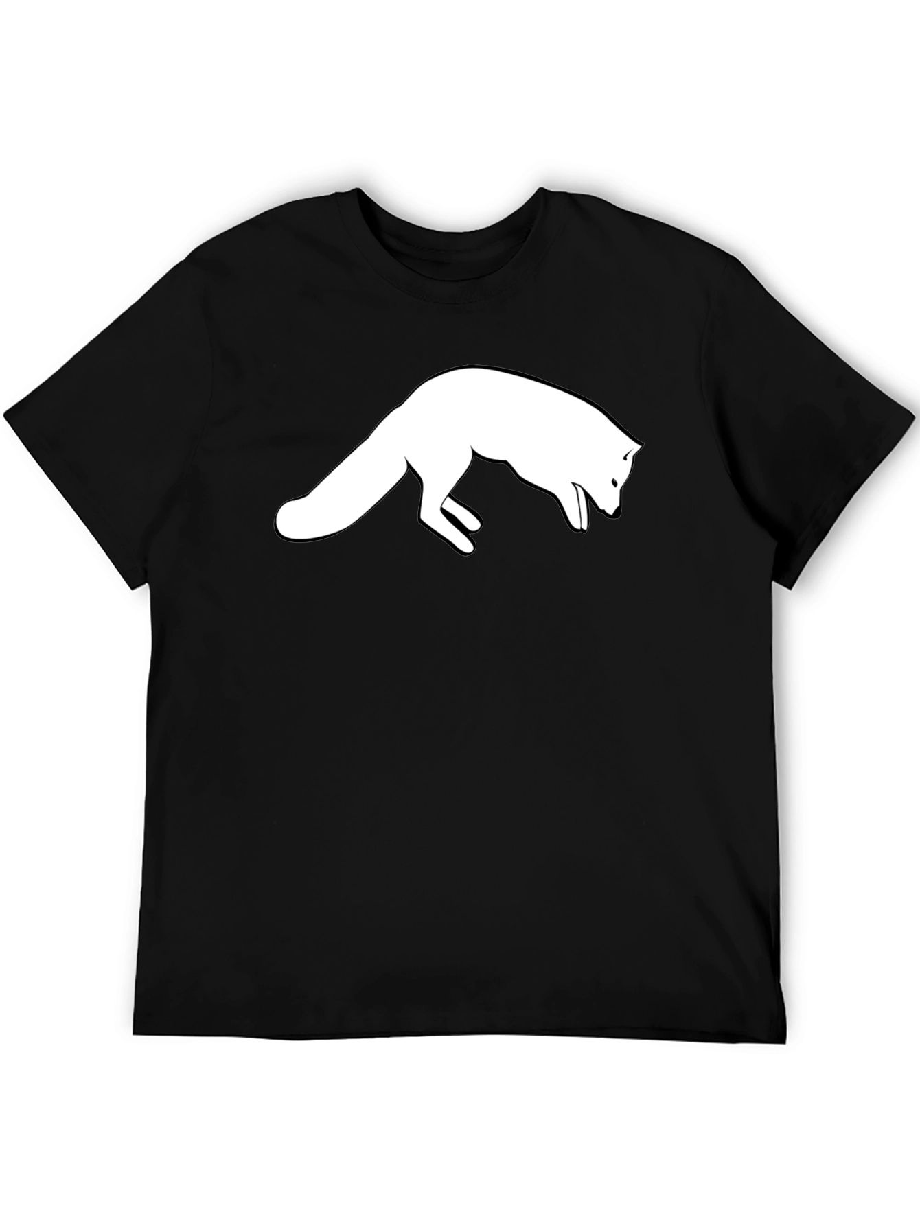 Black Fox Silhouette Graphic Tee - Black view 5