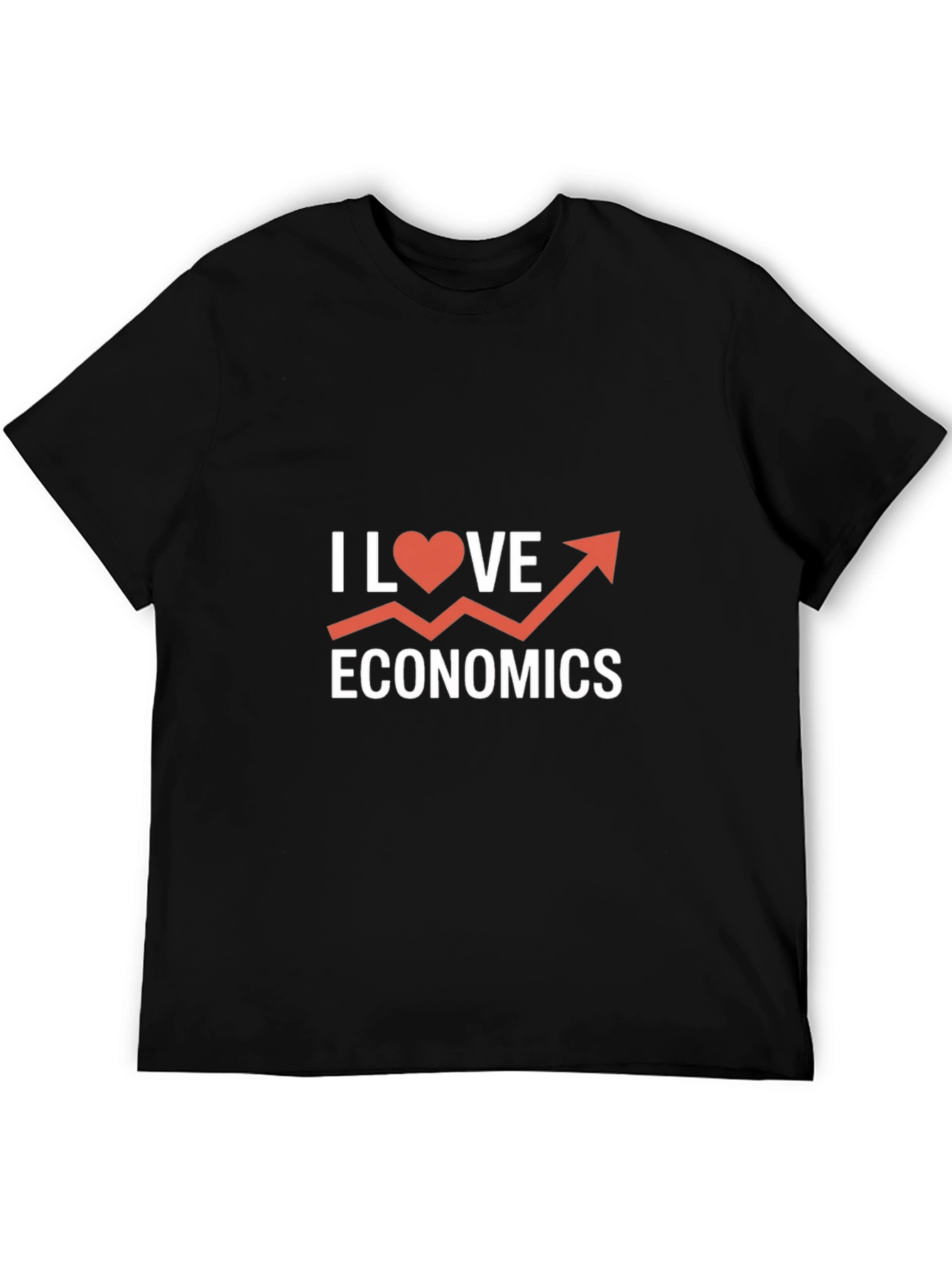 Black I Love Economics Graphic Tee - Black Cotton Shirt view 5