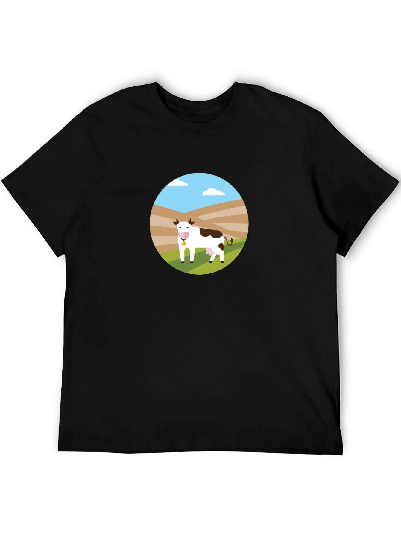 Black Cow Graphic Black T-Shirt view 5