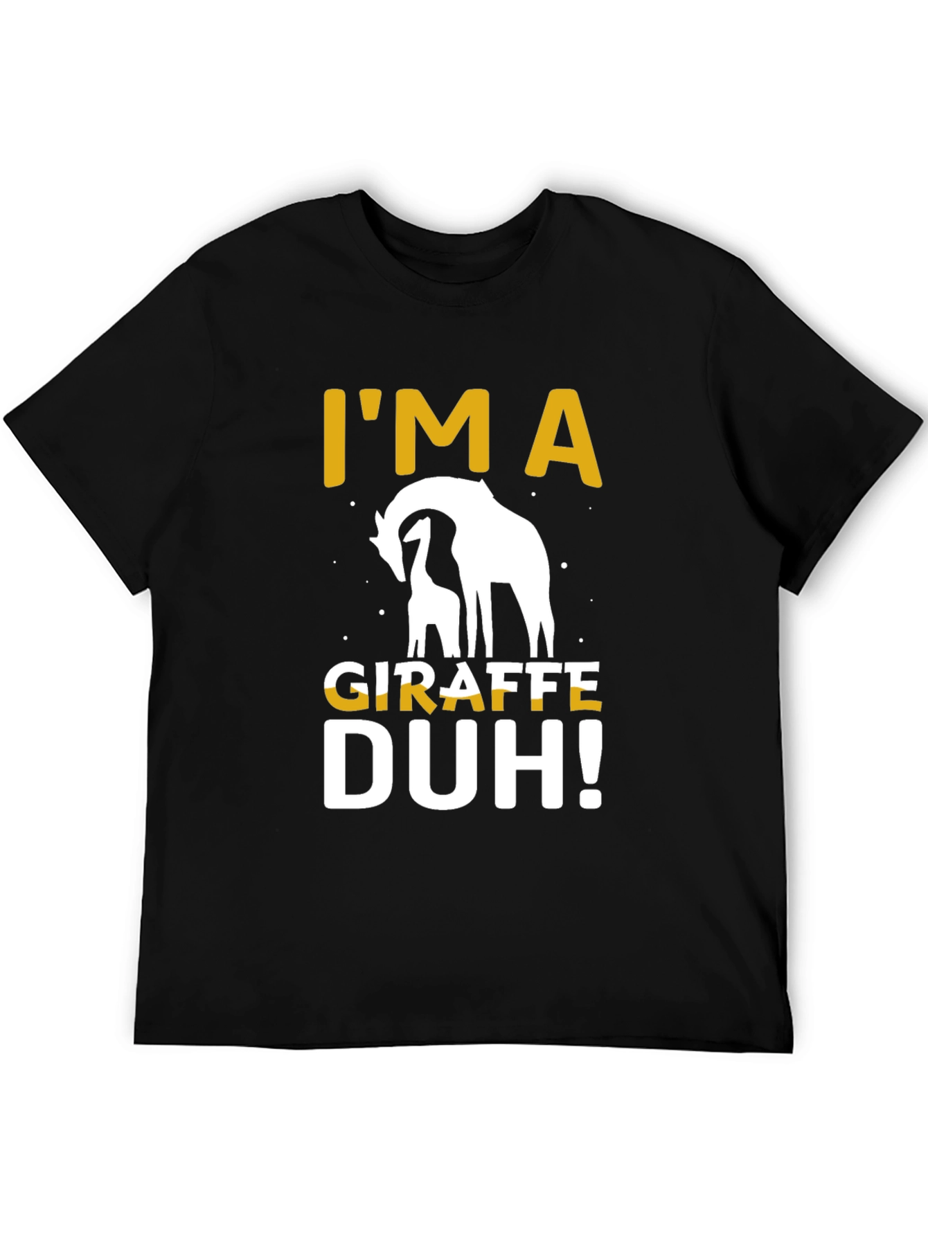 Black I'm a Giraffe Duh! Novelty Graphic Tee view 5
