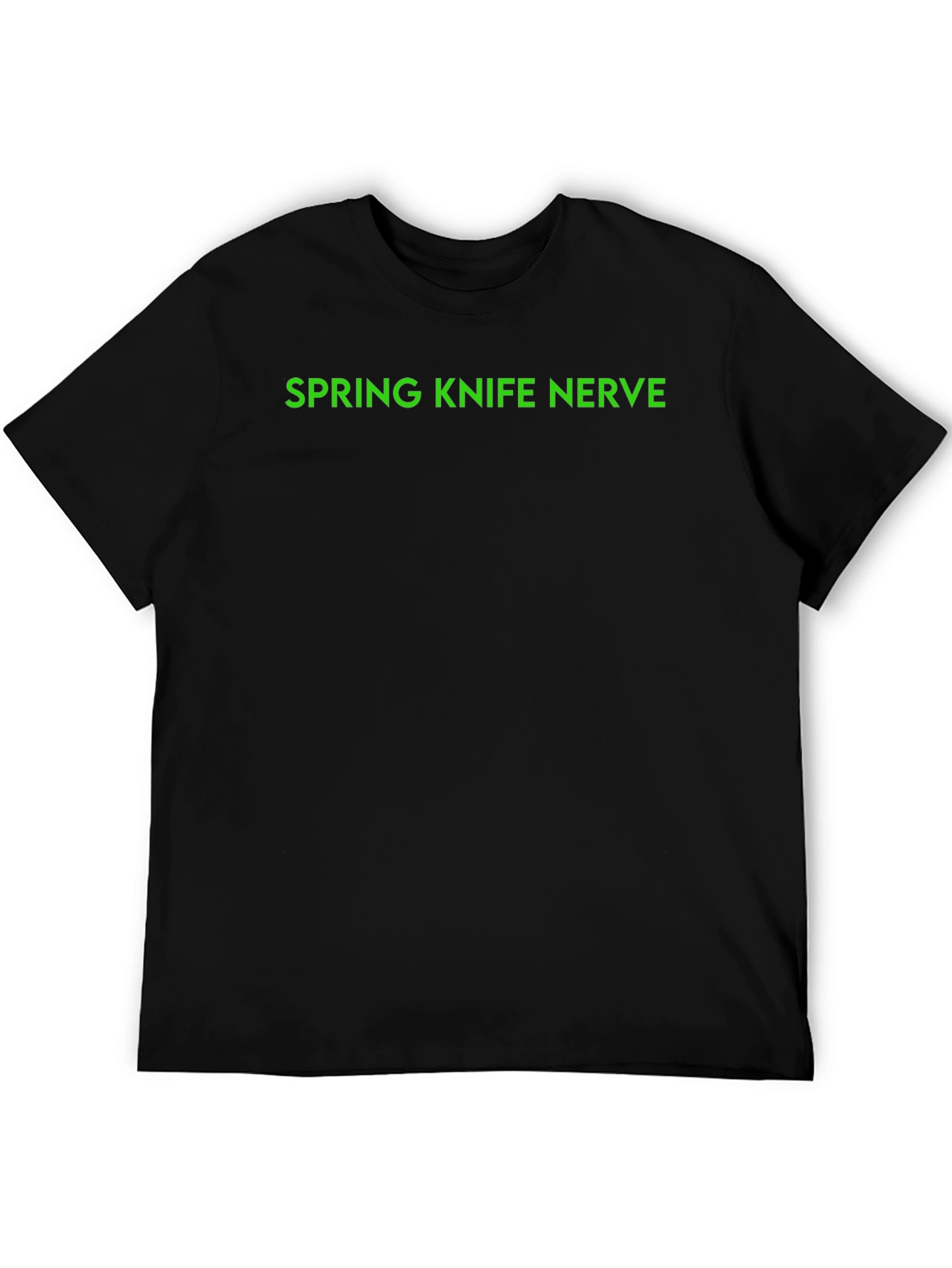Black Spring Knife Nerve - Black T-Shirt view 5