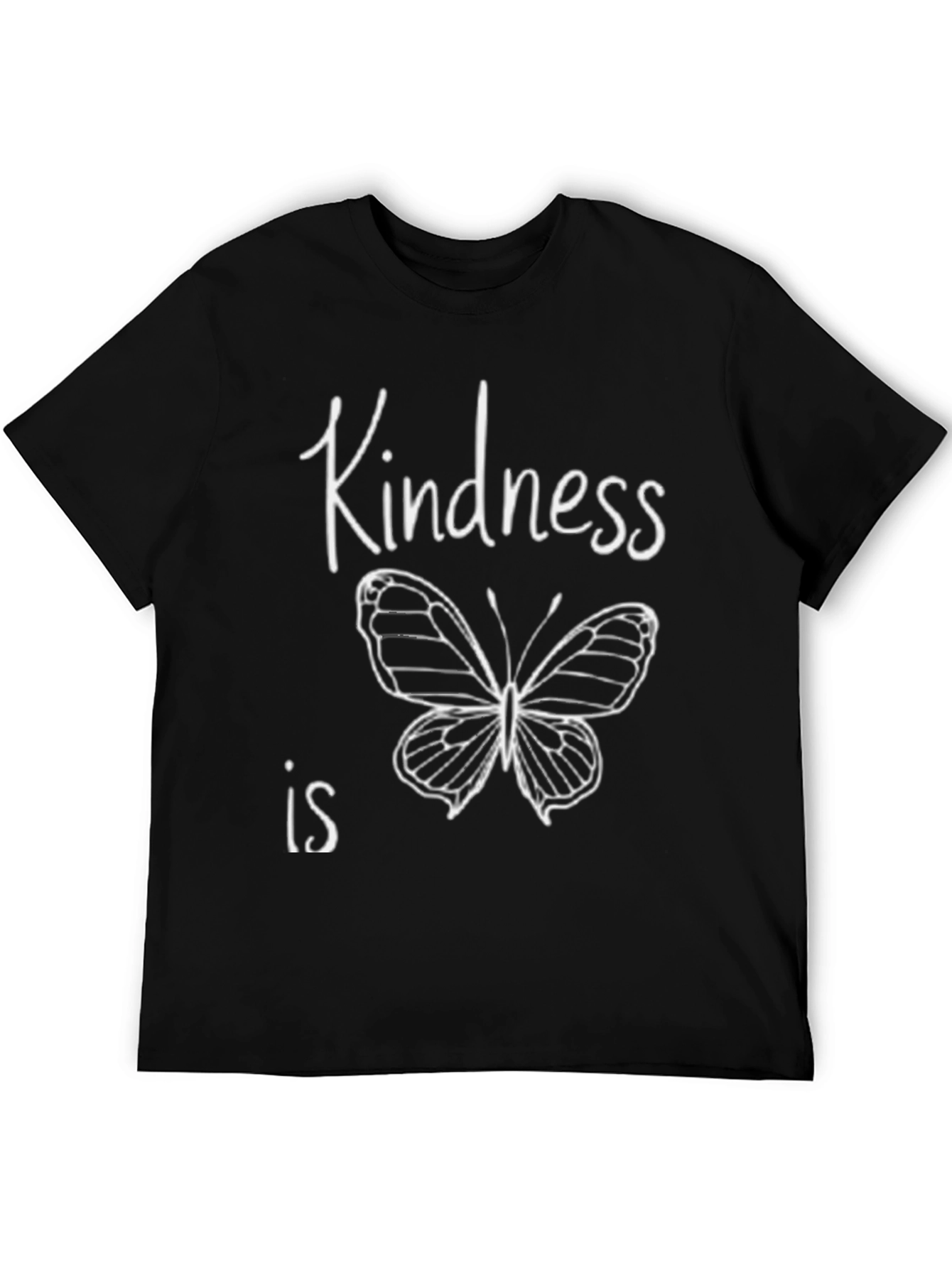 Black Kindness Butterfly Graphic Tee view 5