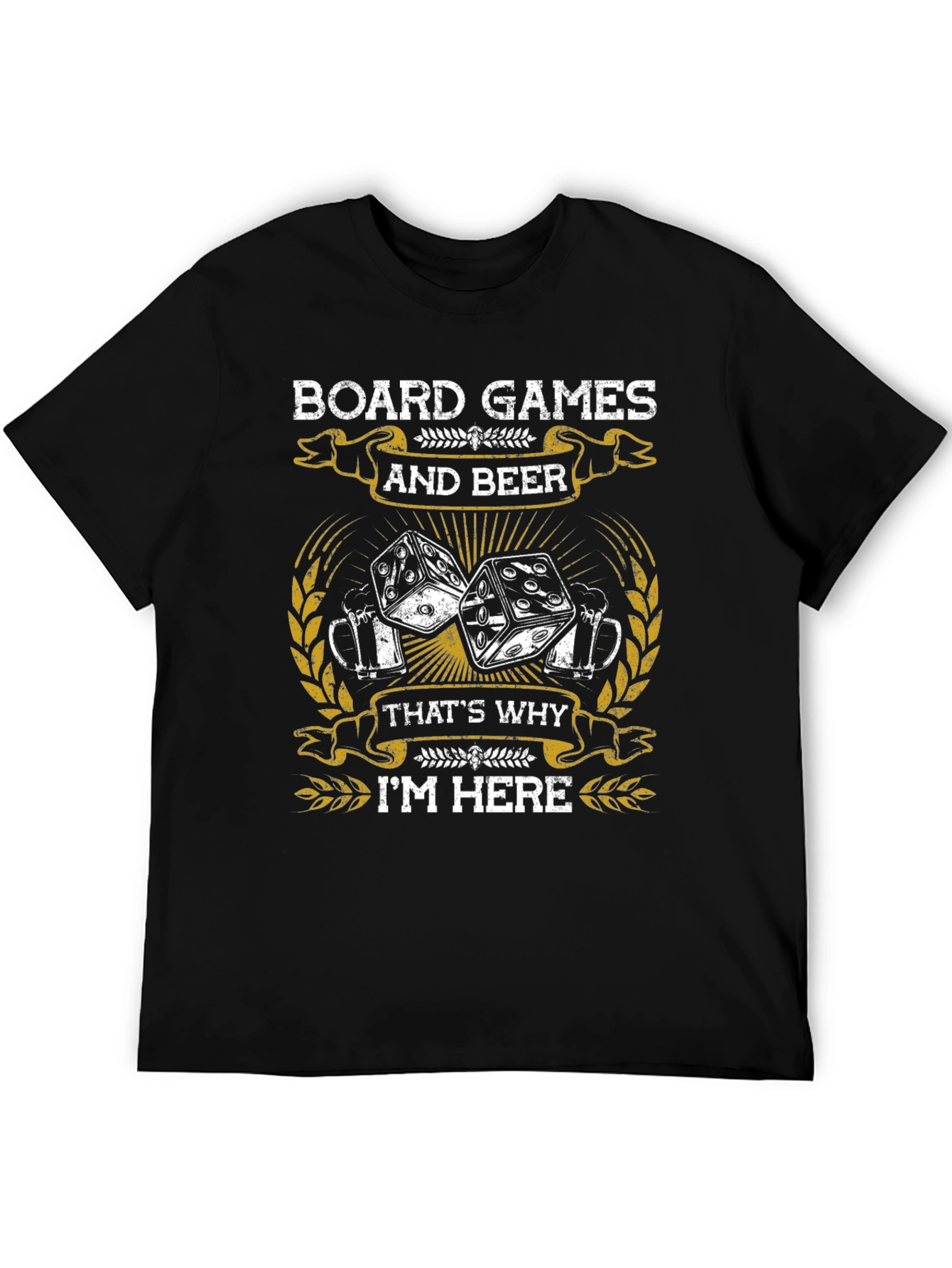 Black Board Games & Beer Graphic T-Shirt view 5