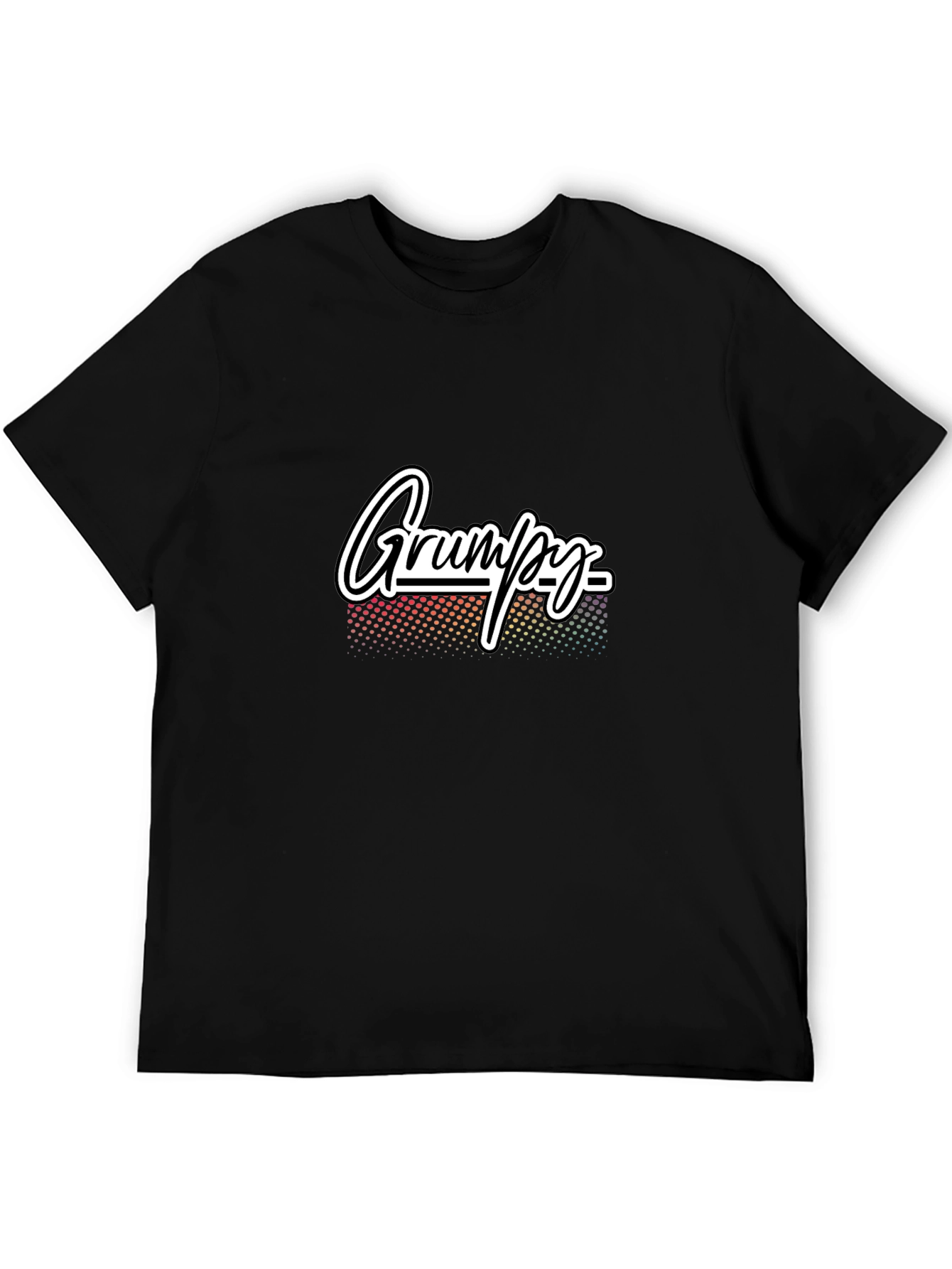 Black Grumpy Graphic T-Shirt - Black Casual Tee view 5