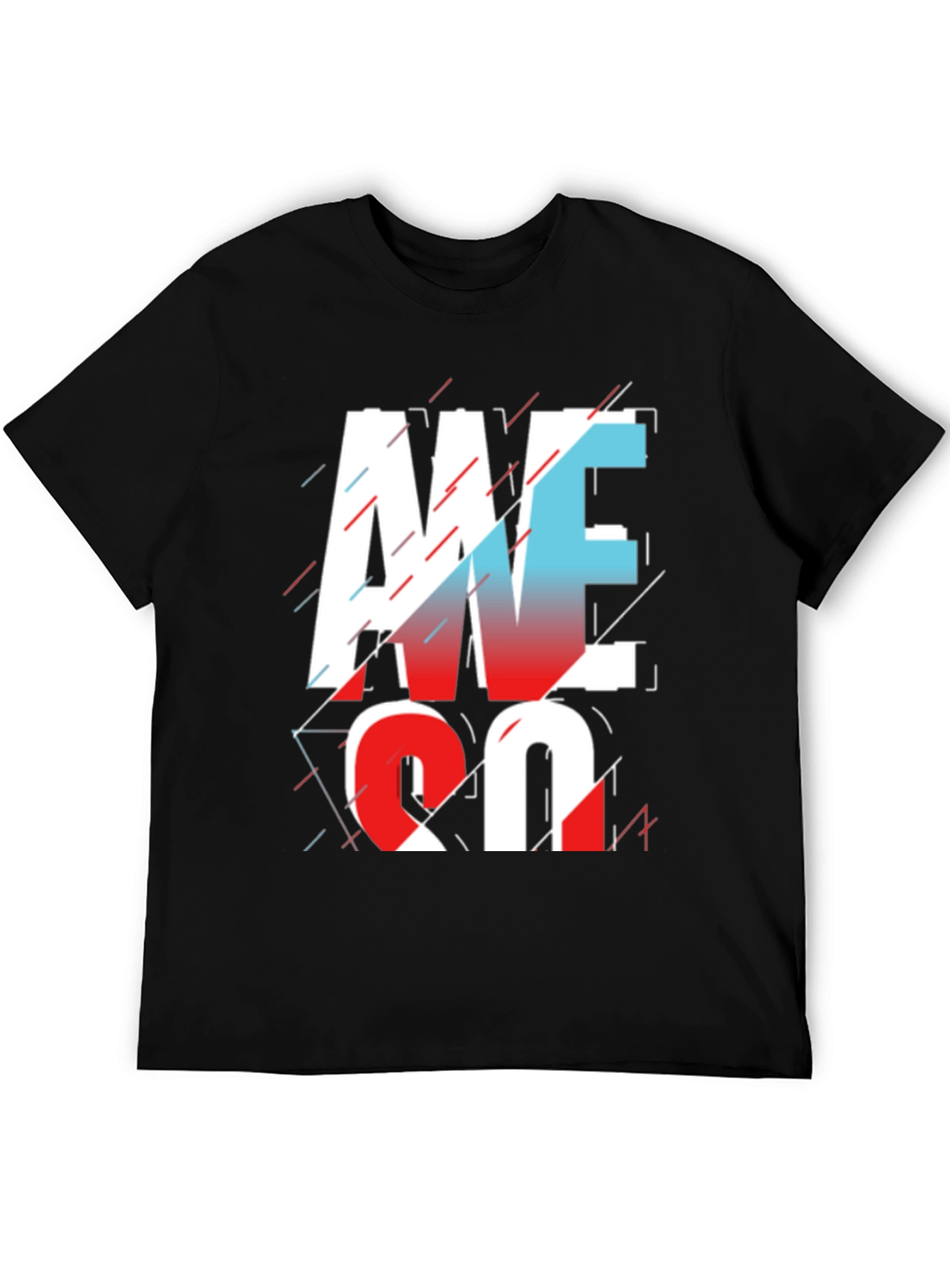 Black Awesome Graphic Print T-Shirt - Black view 5