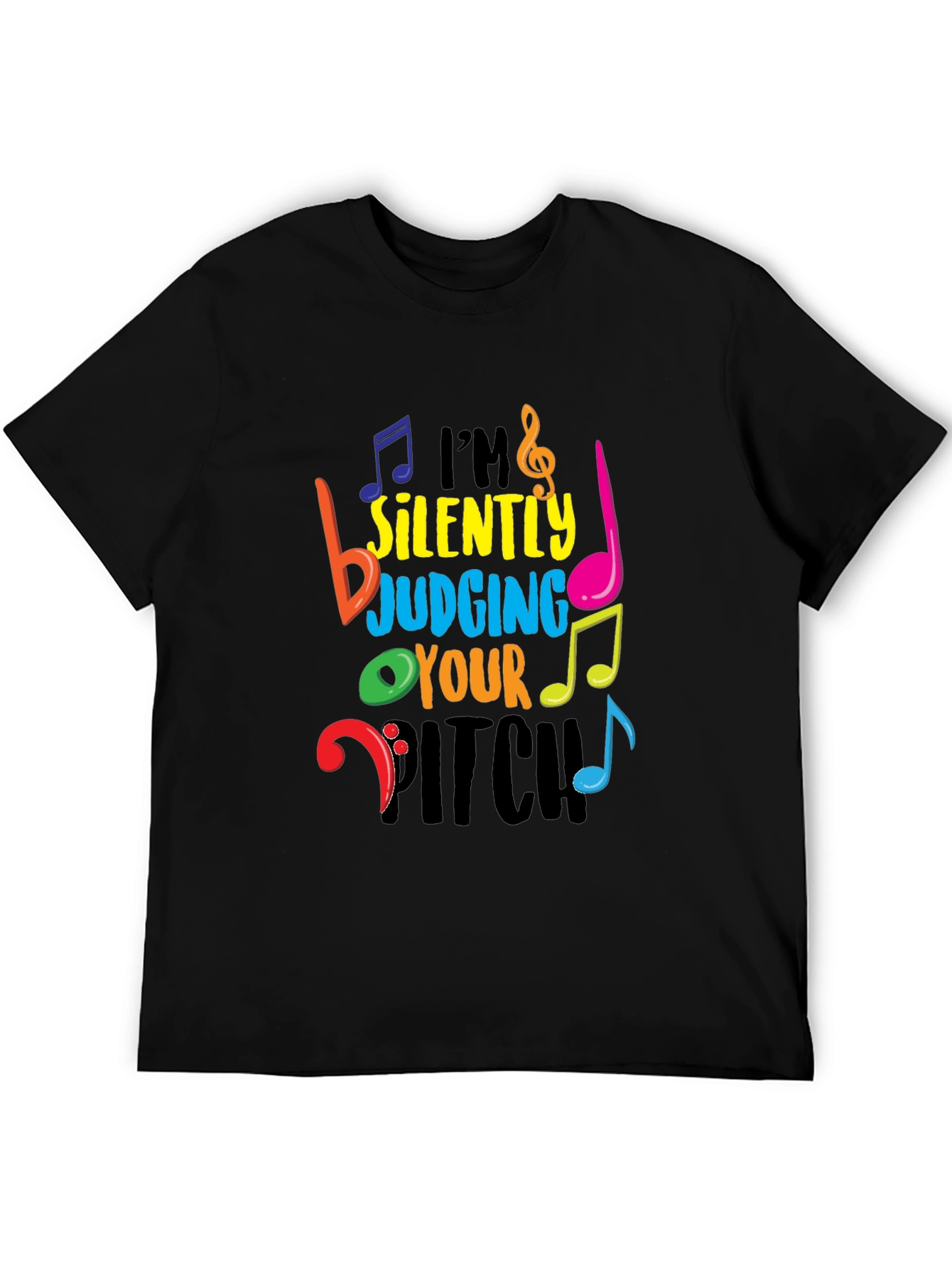 Black I'm Silently Judging Your Pitch T-Shirt view 5
