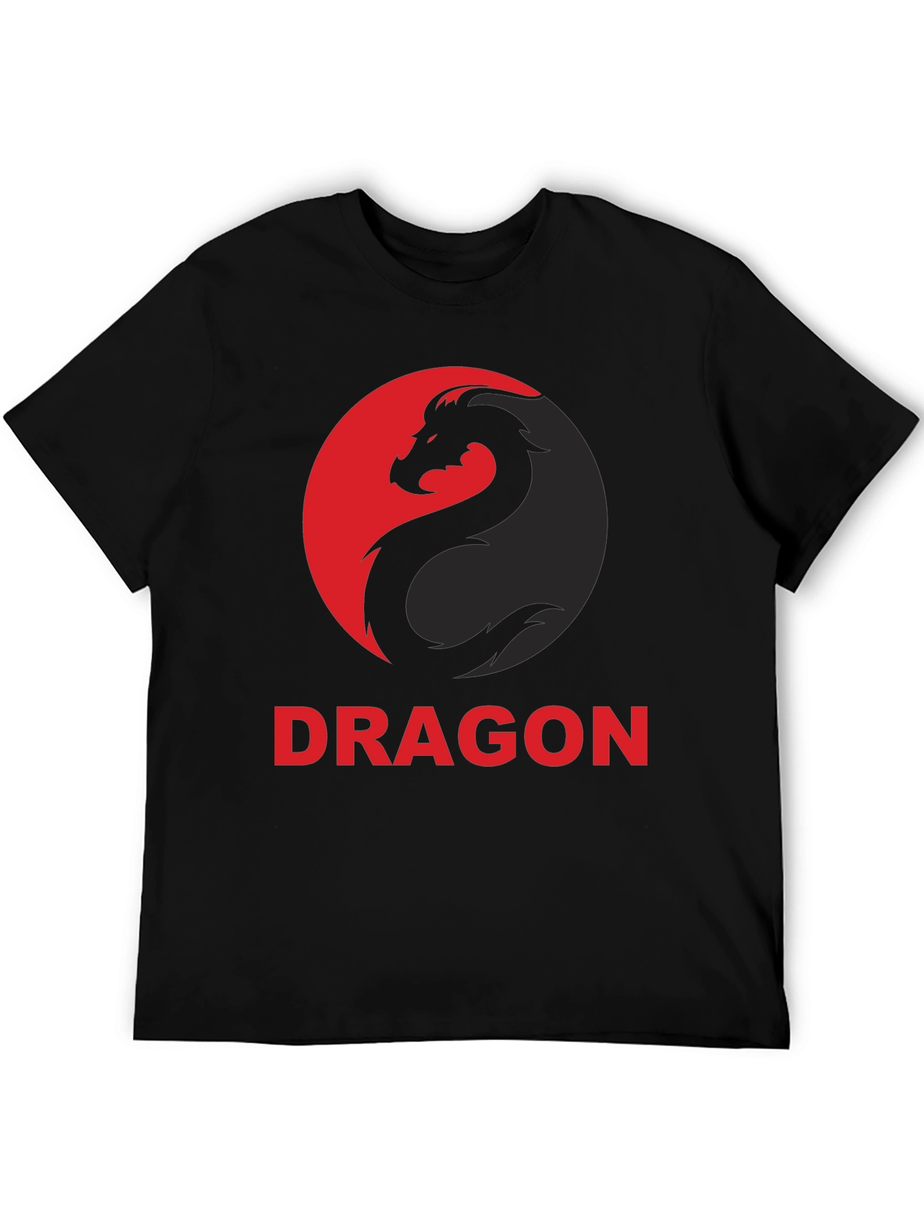 Black Dragon Graphic Tee - Black Cotton T-Shirt view 5